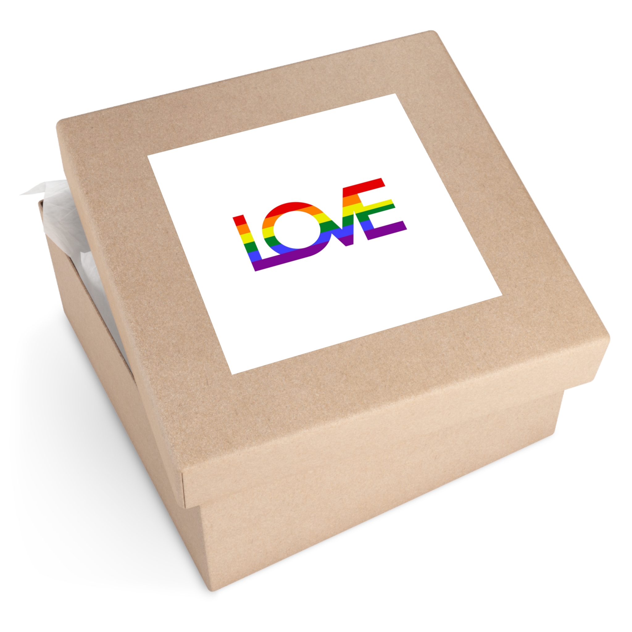 Inscription Love With Colors Lgbt Flag Vector Illustration Laminate Stickers Square - Image 59
