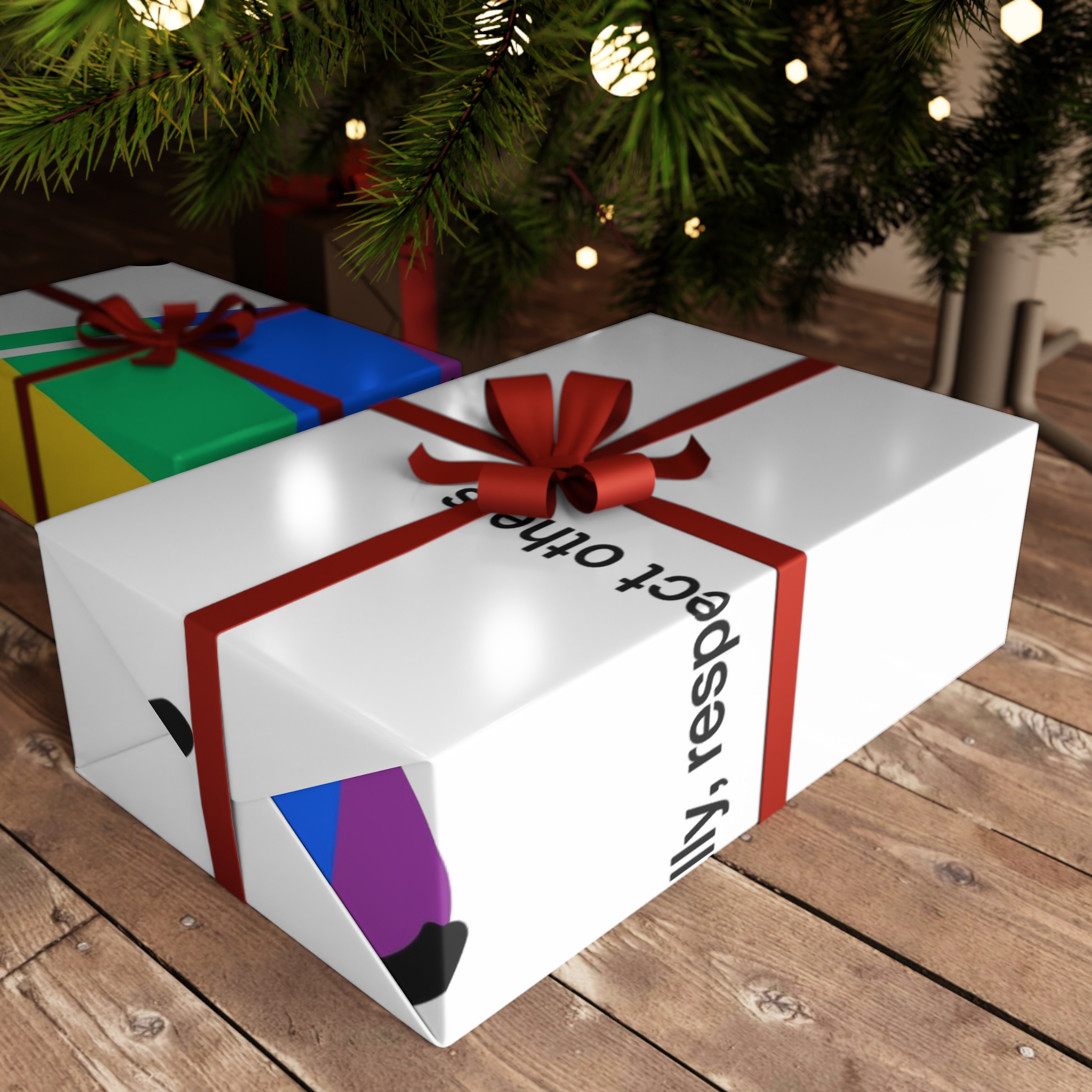 Love Letter Pride Rainbow Lettering Text Writing Pattern Freedom Love Heart Homo Colors Flag Parade Gift Wrapping Paper Sheets 1pc - Image 6