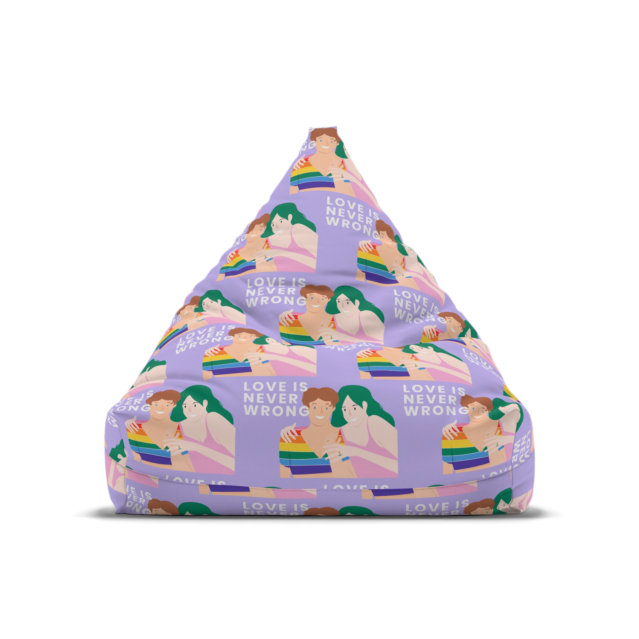 Lgbtq Gay Couple Banner Template Pride Month Bean Bag Chair Cover - Image 5