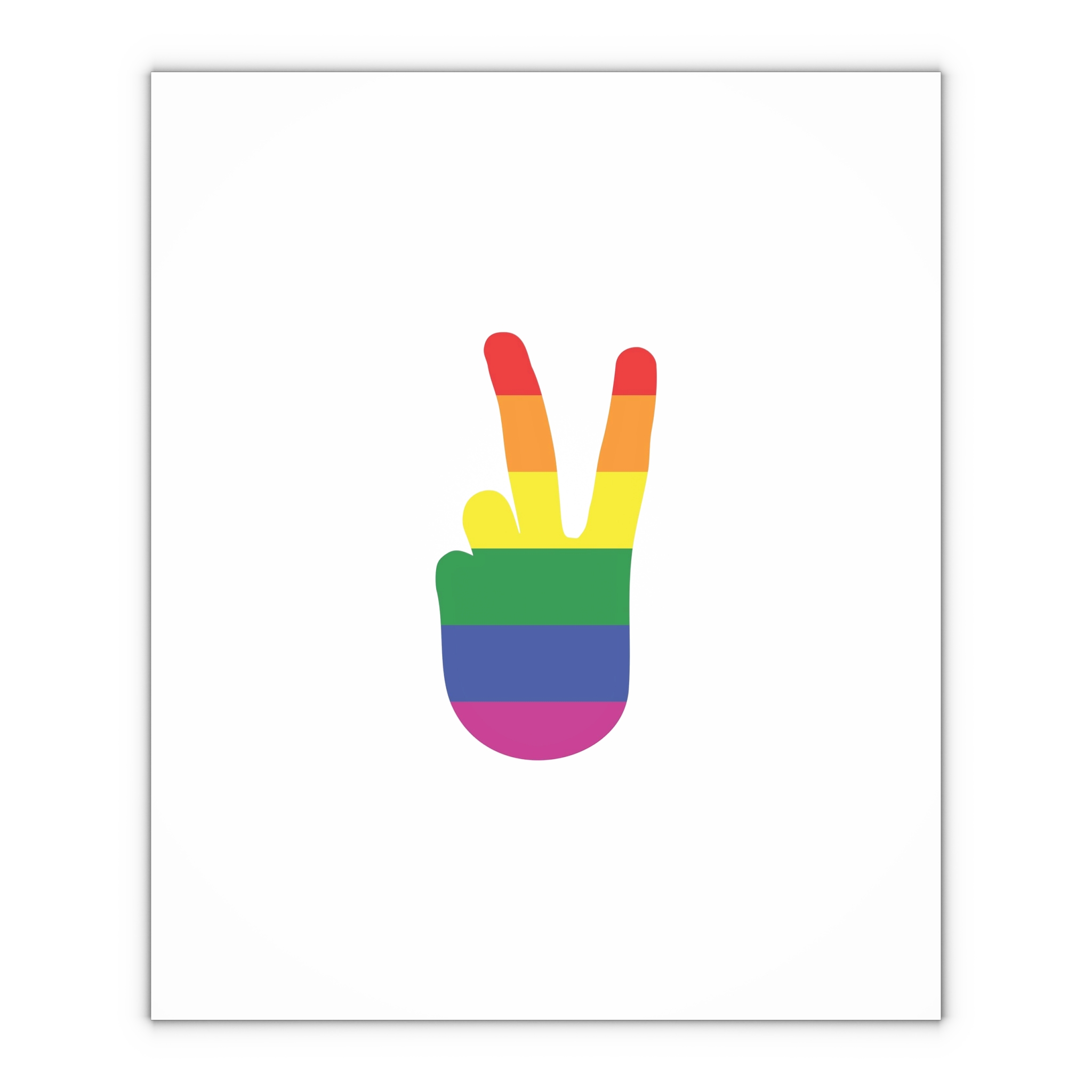 Rainbow Peace Sign Hand Gesture Colored Lgbt Flag Gift Wrapping Paper Sheets 1pc - Image 4