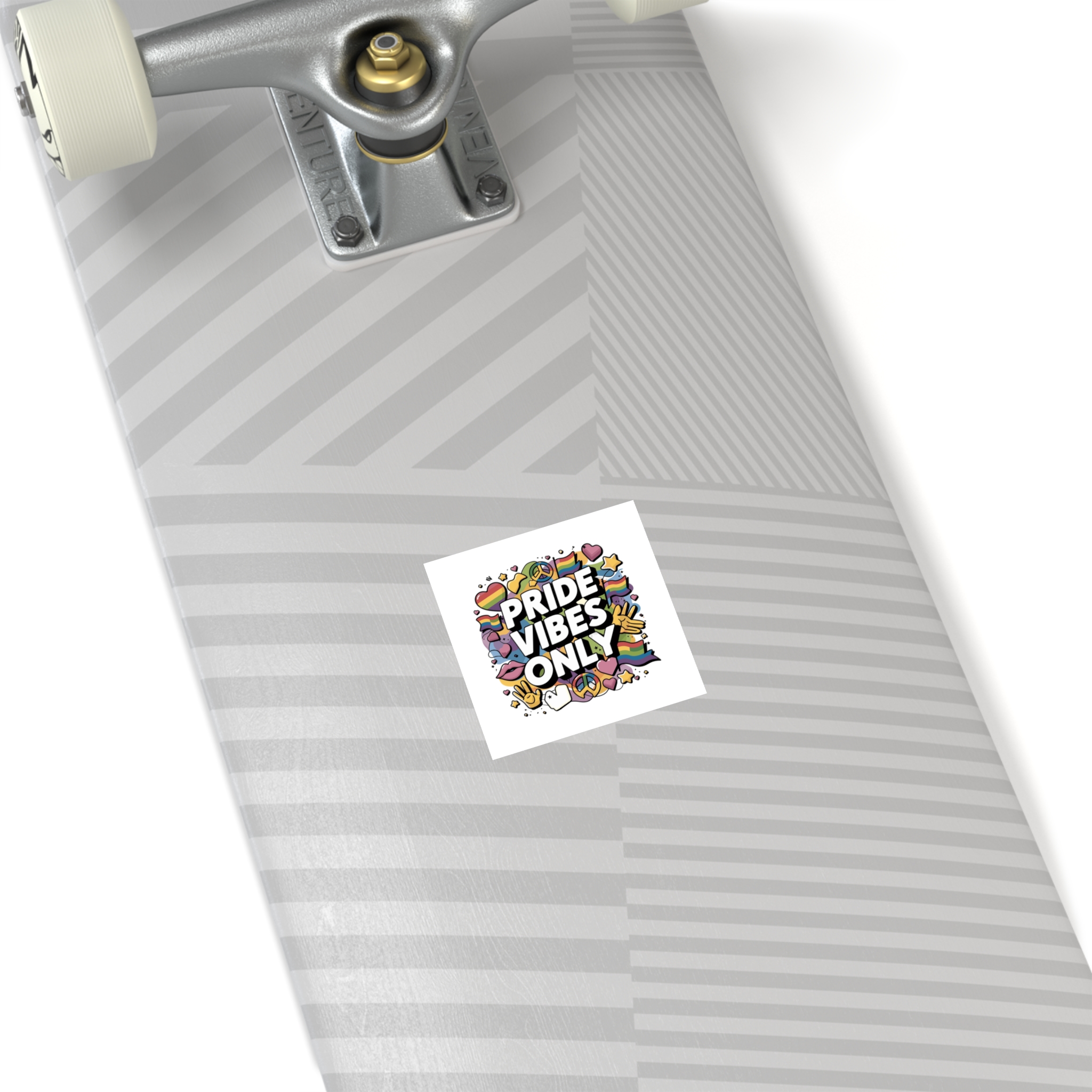 Pride Vibes Only T Shirt Design Isolated White Background Laminate Stickers Square - Image 12