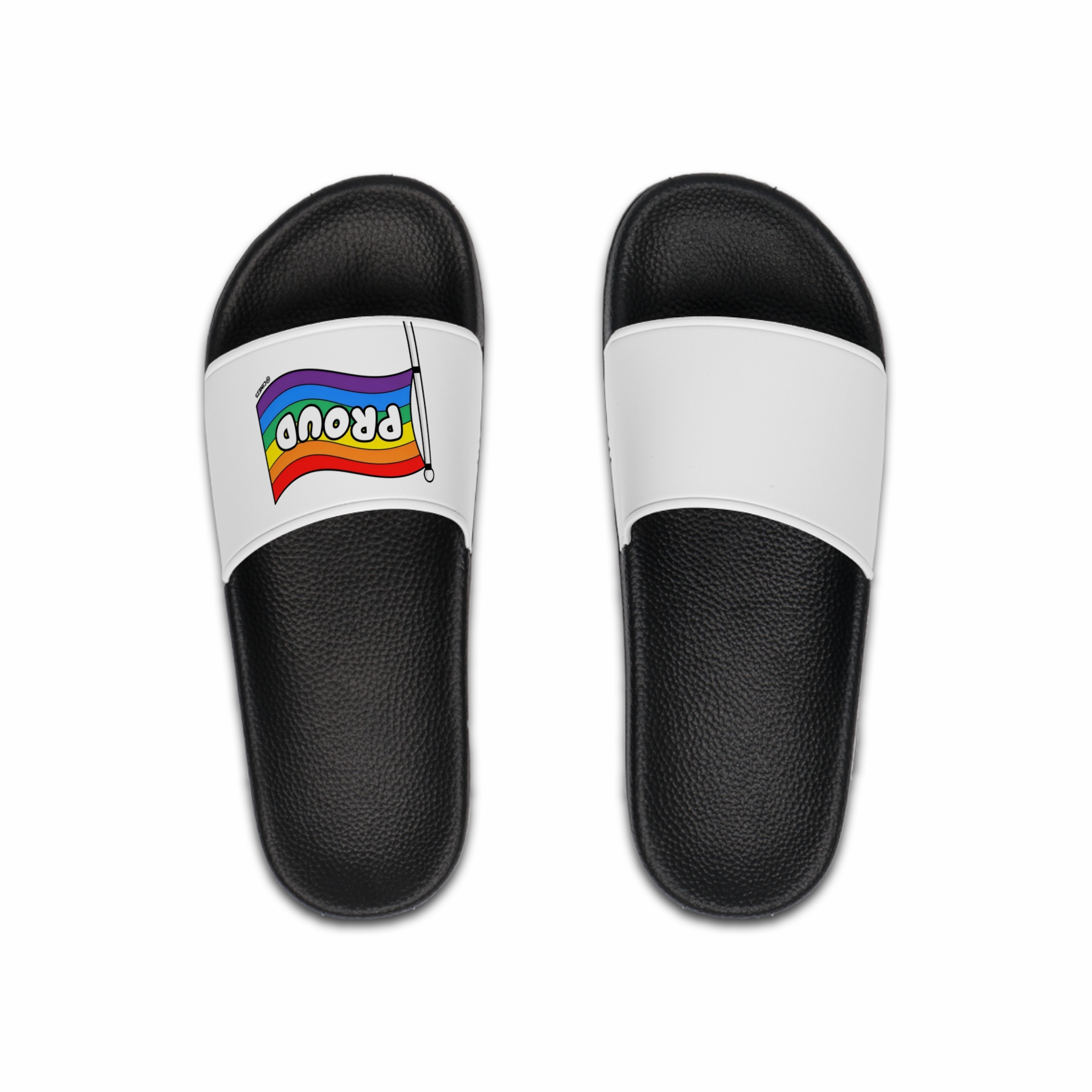 Proud Rainbow Flag Lgbtq Celebration Mens Slide Sandals