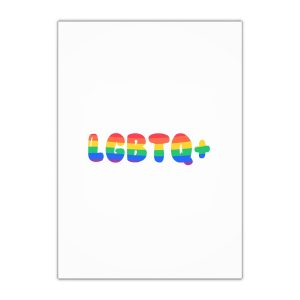 Pride Rainbow Lettering Text Writing Pattern Freedom Love Heart Homo Colors Flag Parade Lgbtq Flag W Gift Wrapping Paper Sheets 1pc