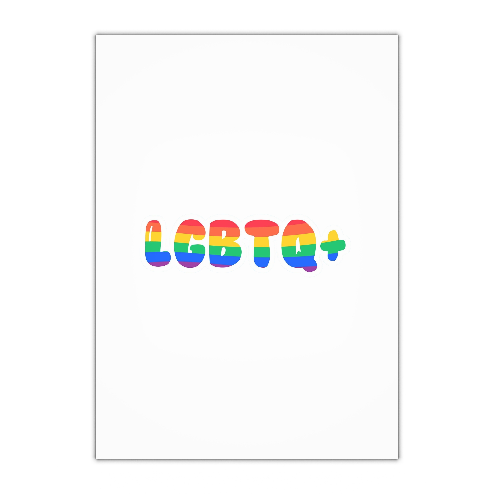 Pride Rainbow Lettering Text Writing Pattern Freedom Love Heart Homo Colors Flag Parade Lgbtq Flag W Gift Wrapping Paper Sheets 1pc