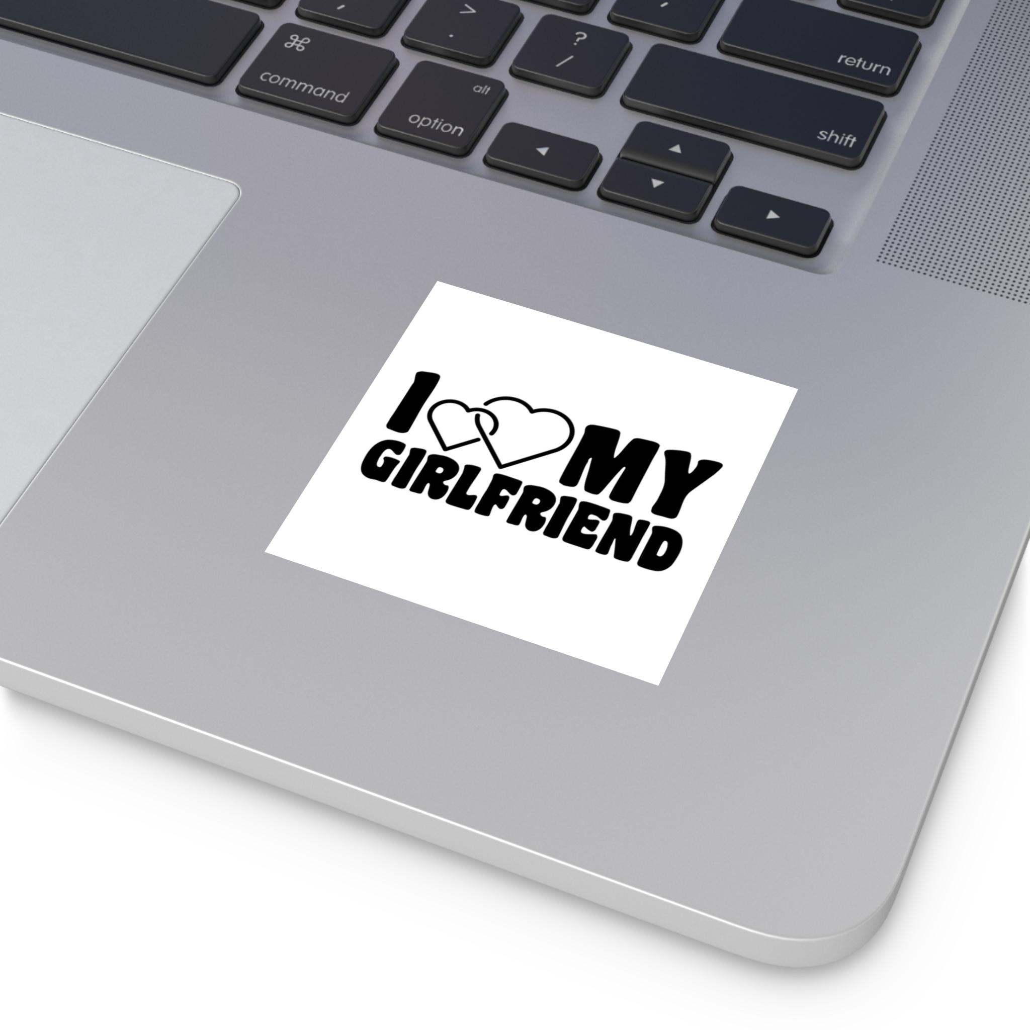 I Love My Girlfriend Iheart My Girlfriend Laminate Stickers Square - Image 15