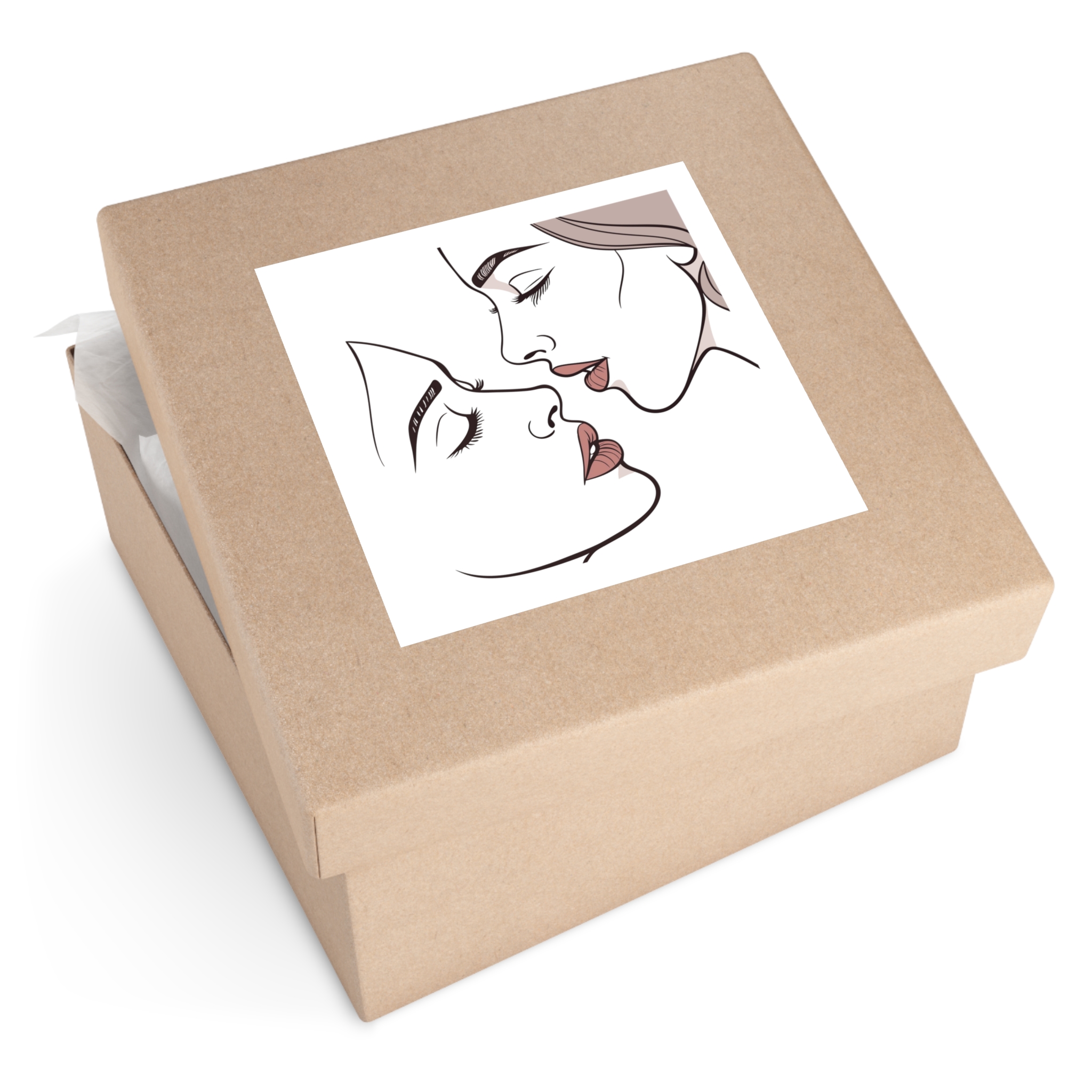 Perfect Lip Set Open Close Smooches (1) Laminate Stickers Square - Image 63
