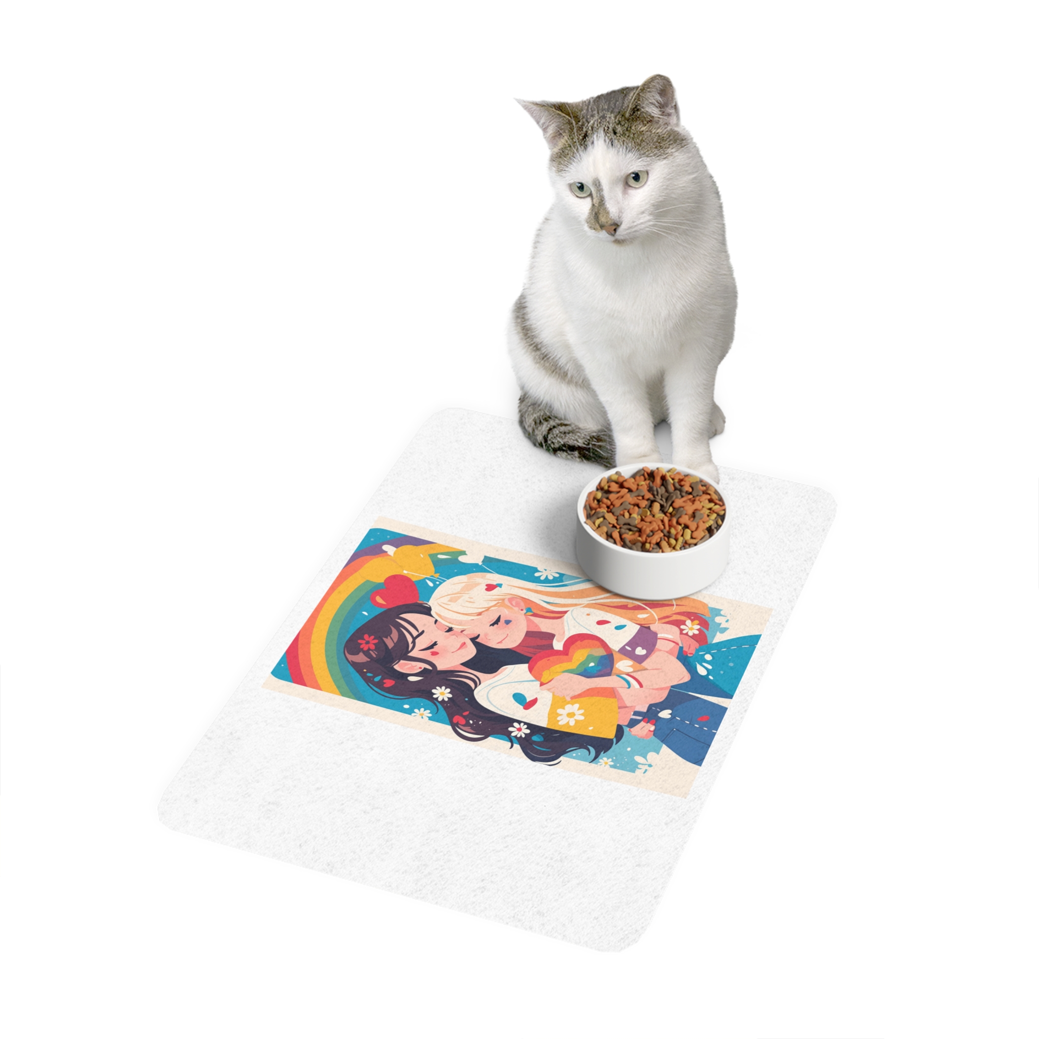 Lesbian Pride Design 23E0A0 Pet Food Mat 12x18 - Image 3