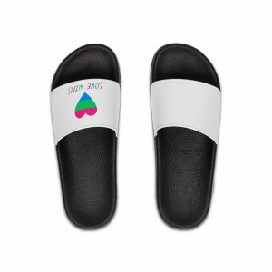 Colorful Heart Shape Polysexual Pride Flag Happy Pride Day Lgbtqia Community Pride Month Vector Hand Drawn Doodle Posters Stickers Logo Cards Mens Slide Sandals