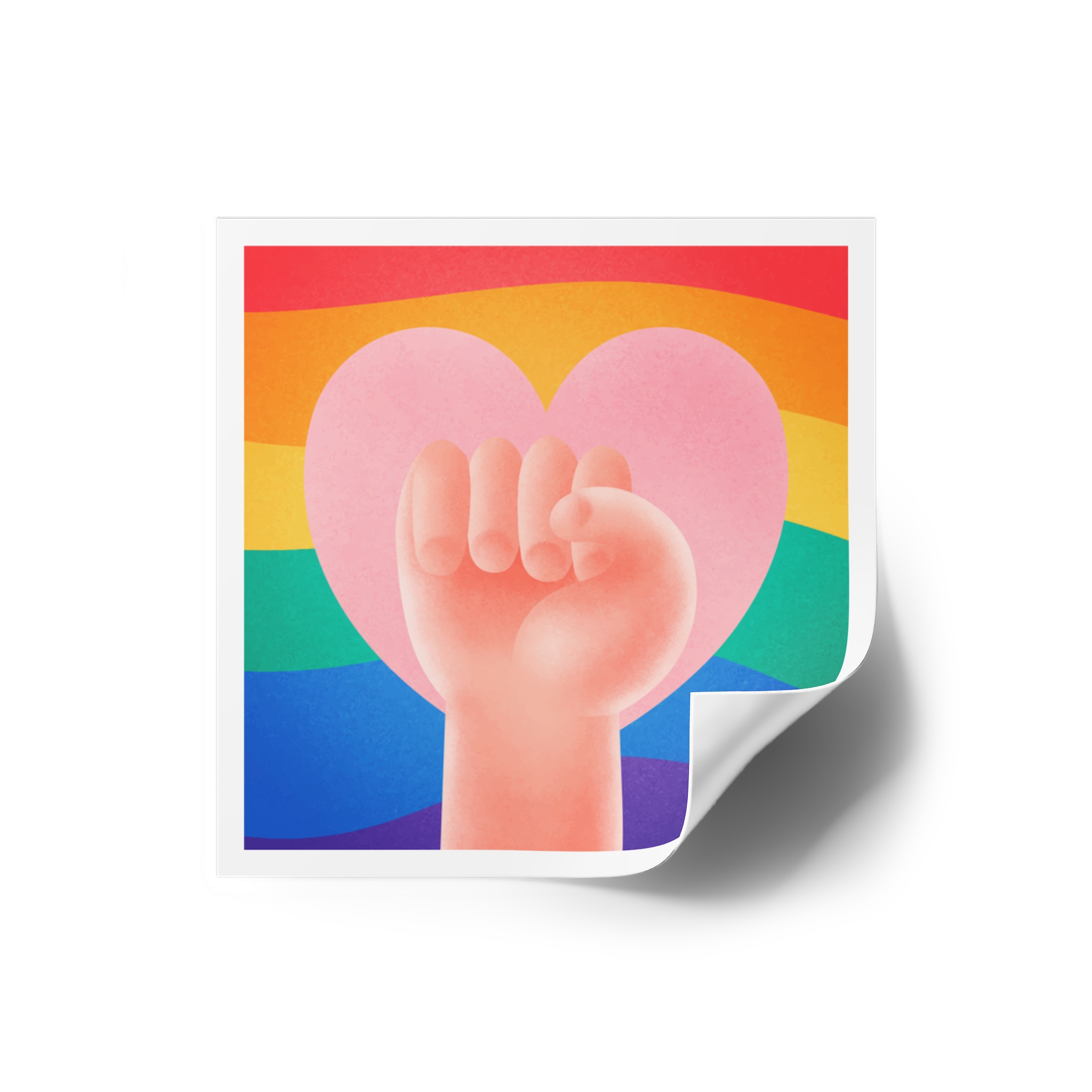 Pride Day Concept 2 Laminate Stickers Square - Image 66