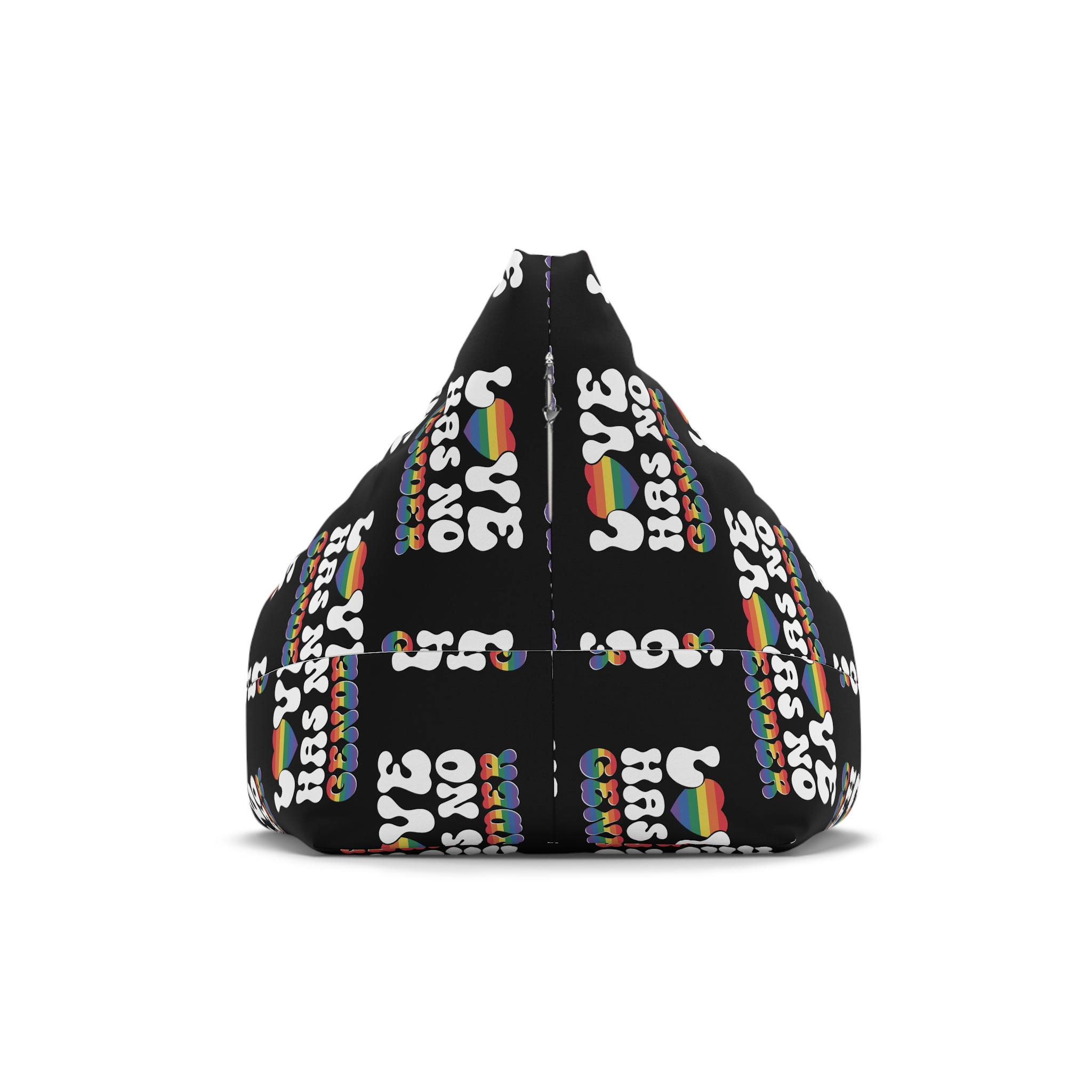 Rainbow Sign That Says Love No Women No Gender(1) Bean Bag Chair Cover - Image 2