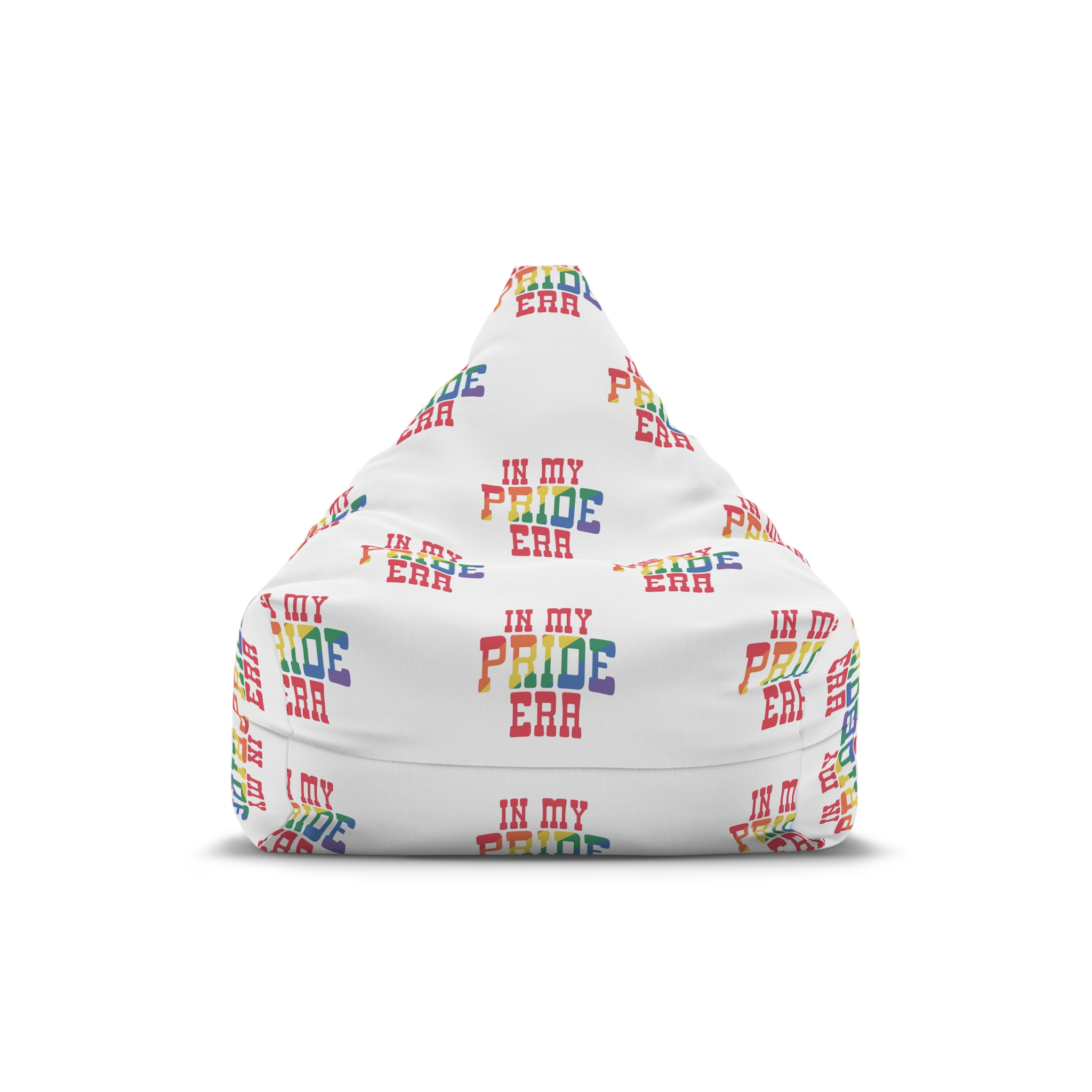 Black Shirt With Words My Rainbow Bean Bag Chair Cover