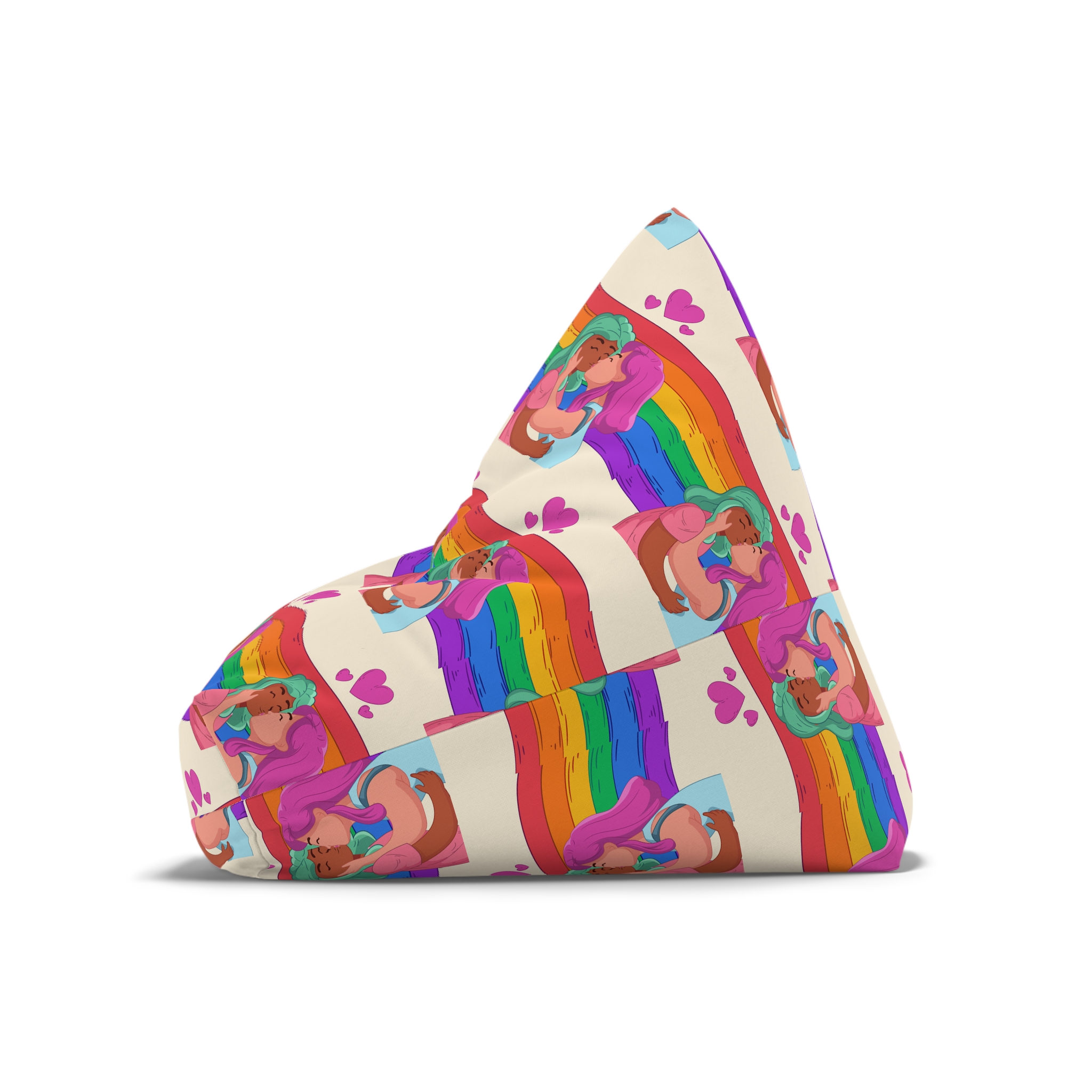 Lesbian Pride Design 4C2A50 Bean Bag Chair Cover - Image 8