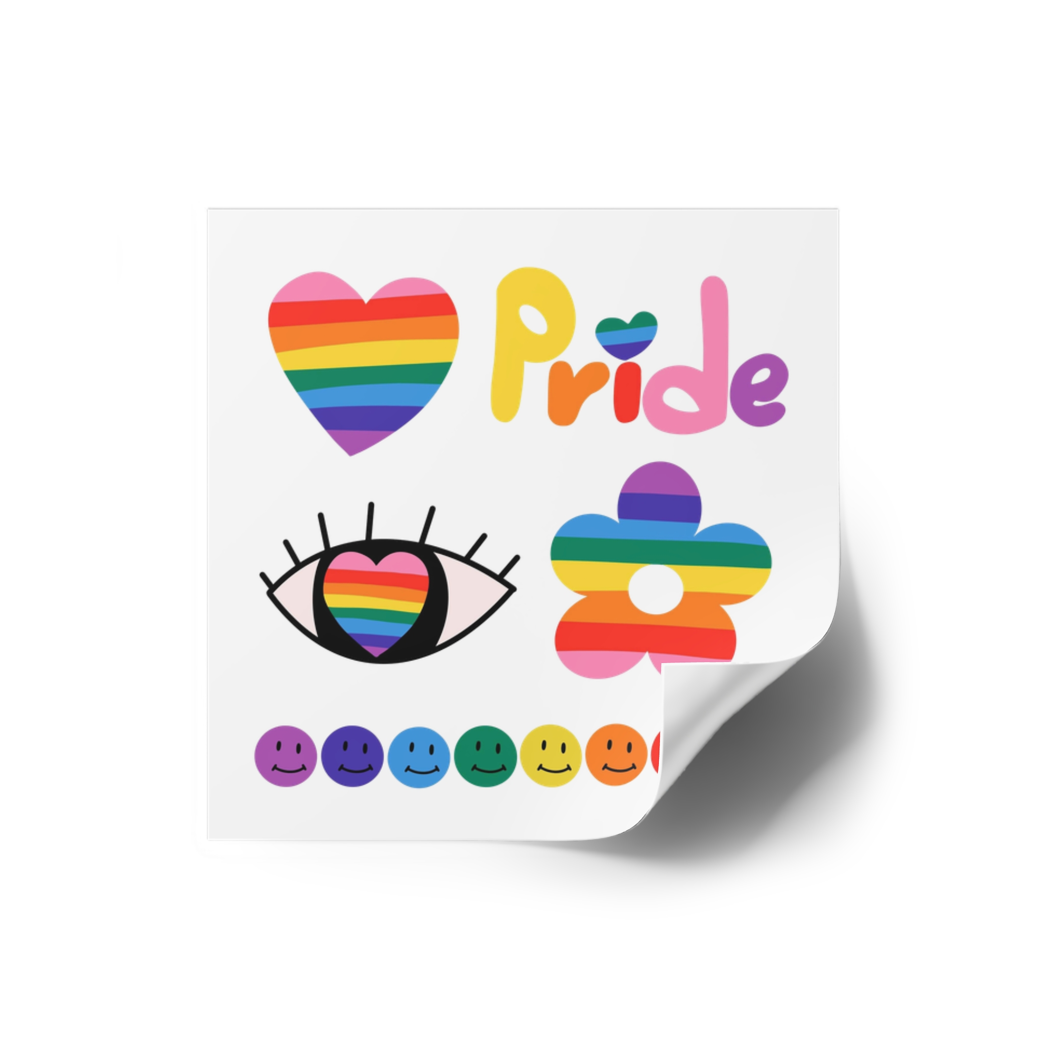 Pride Month Laminate Stickers Square - Image 66