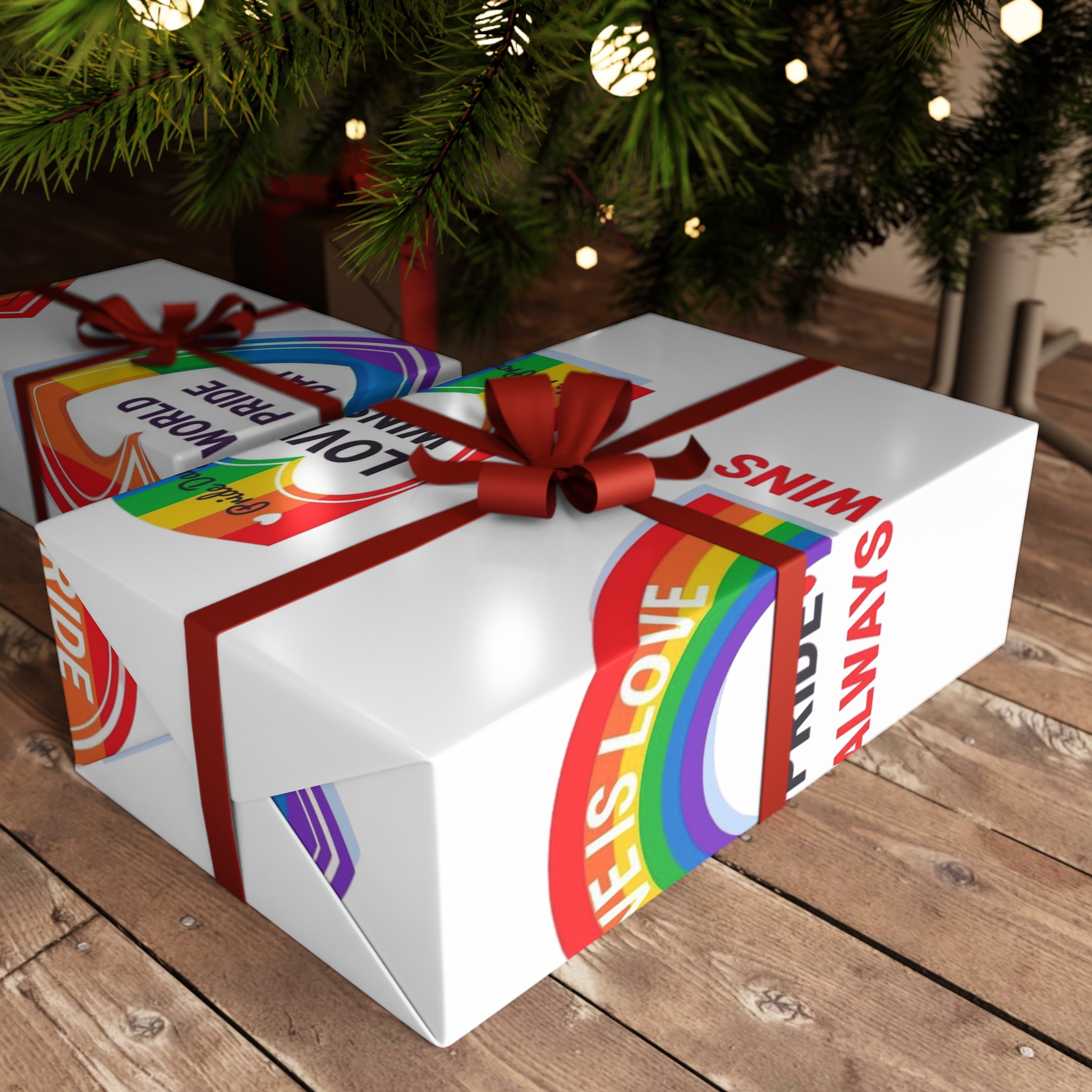 Pride Day Labels Concept Gift Wrapping Paper Sheets 1pc - Image 6