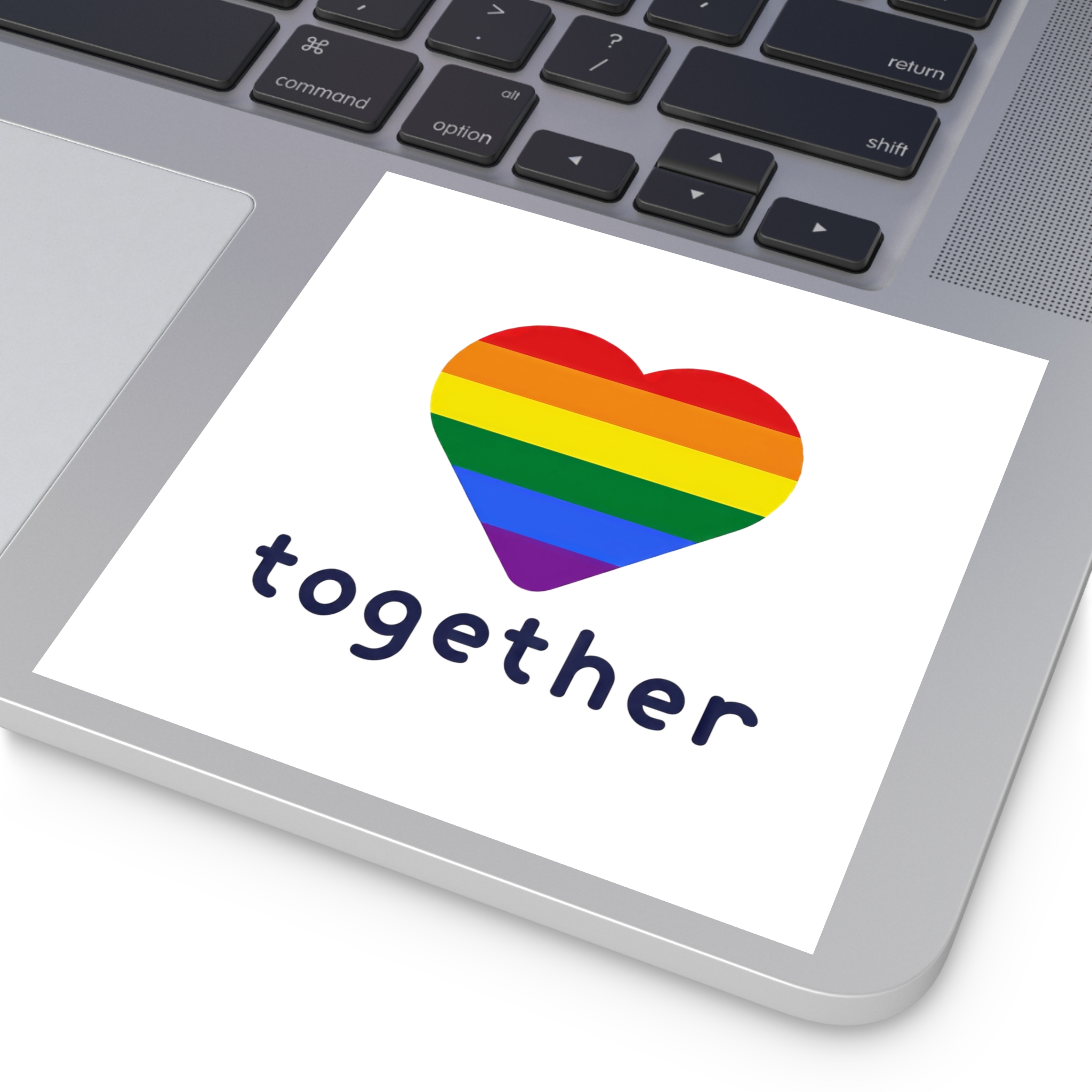 Lgbt Flag With Textlgbt Flag With Text Laminate Stickers Square - Image 35