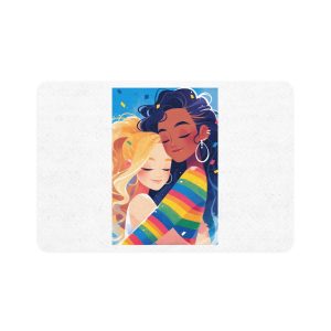 Lesbian Pride Design FE58A7 Pet Food Mat 12x18