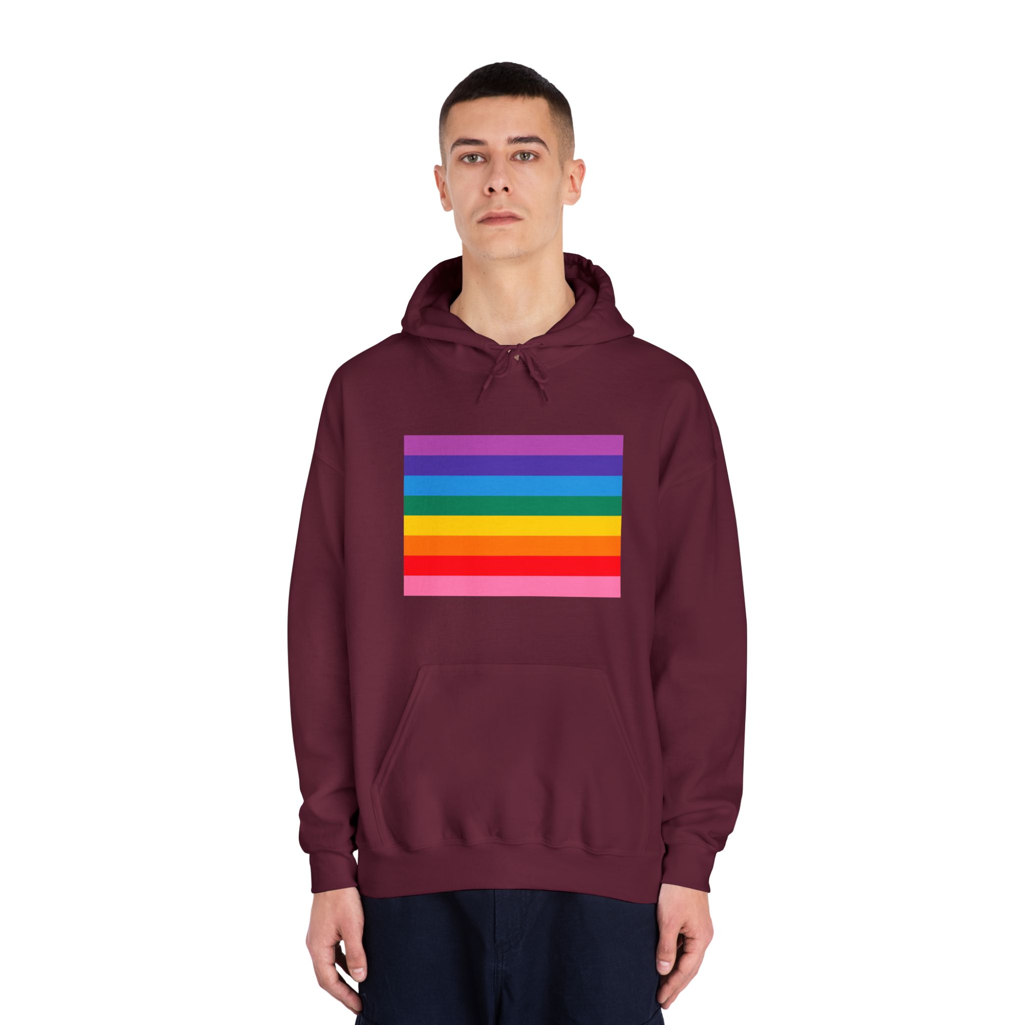 Pride Love Freedom Lgbtq Lgbt Heart Rainbow Love Wins Gay Lesbian Trans Homo Homosexual Colors Flag Diversity Parade Unisex Dryblend Hooded Sweatshirt - Image 19