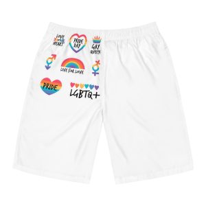 Pride Day Label Set Mens Board Shorts Aop