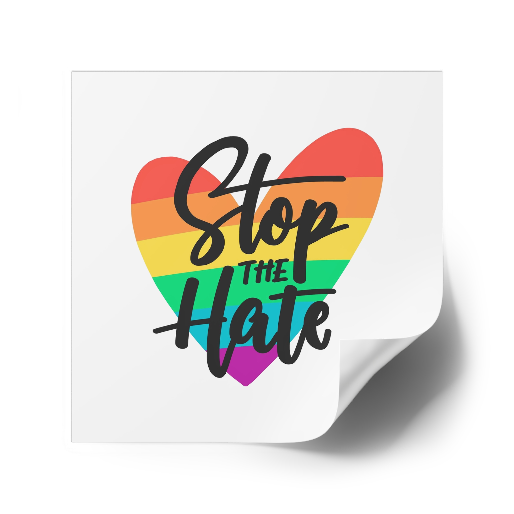 Pride Day Lettering Concept(1) Laminate Stickers Square - Image 34