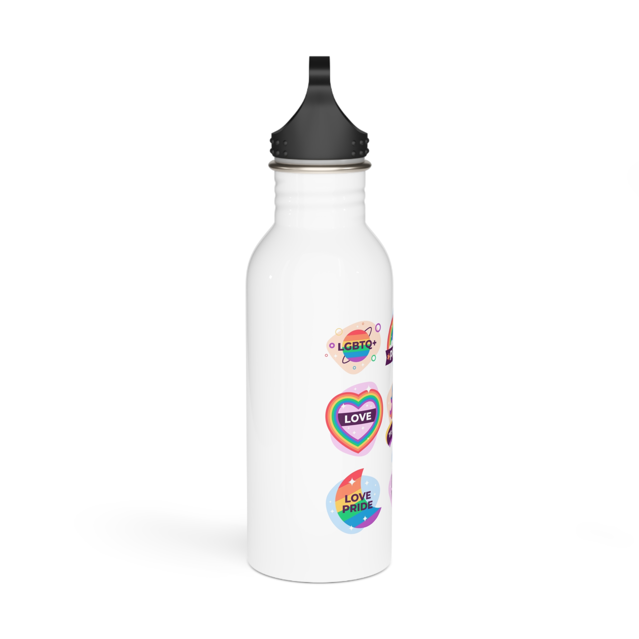 Labels Design Pride Day Event Stainless Steel Water Bottle - Image 2