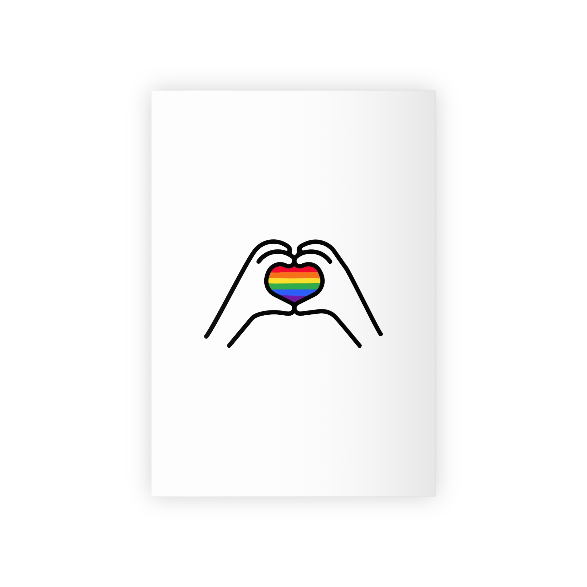 Lgbt Concept Heart Colors Lgbtq Flag Love Is Love Shape Heart Icon Lgbt Gift Wrapping Paper Rolls 1pc