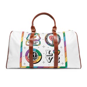 Hand Drawn Labels Collection Pride Month Celebration Waterproof Travel Bag
