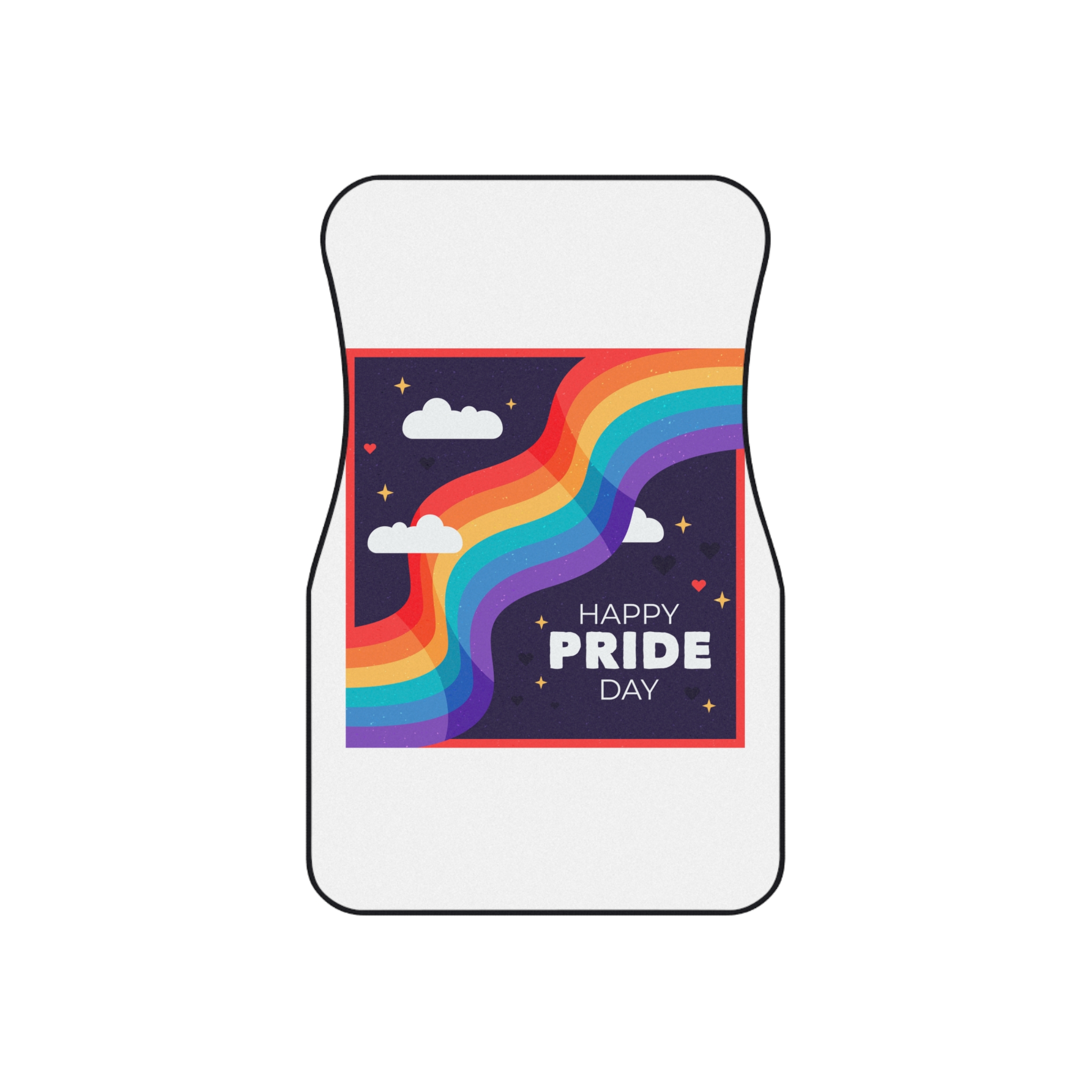 Rainbow Flag Pride Day Car Mats Set Of 4 - Image 2