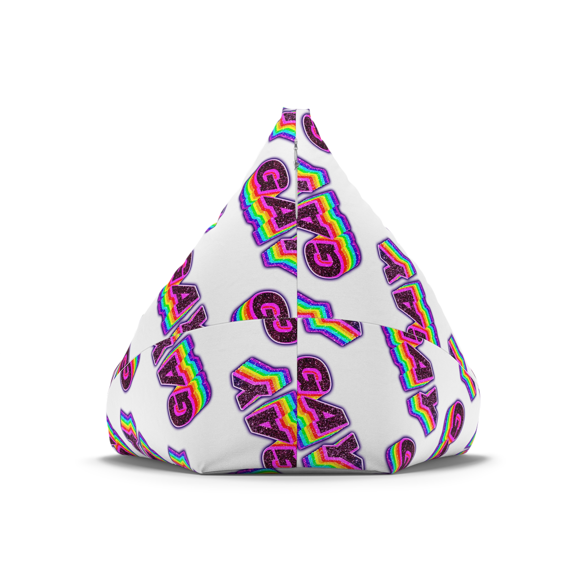 Gay Word Rainbow 3d Png Word Art Bean Bag Chair Cover - Image 6