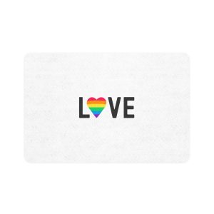 Love Lgbt Rainbow Heart Diversity Love Flag Flat Vector Illustration Pet Food Mat 12x18