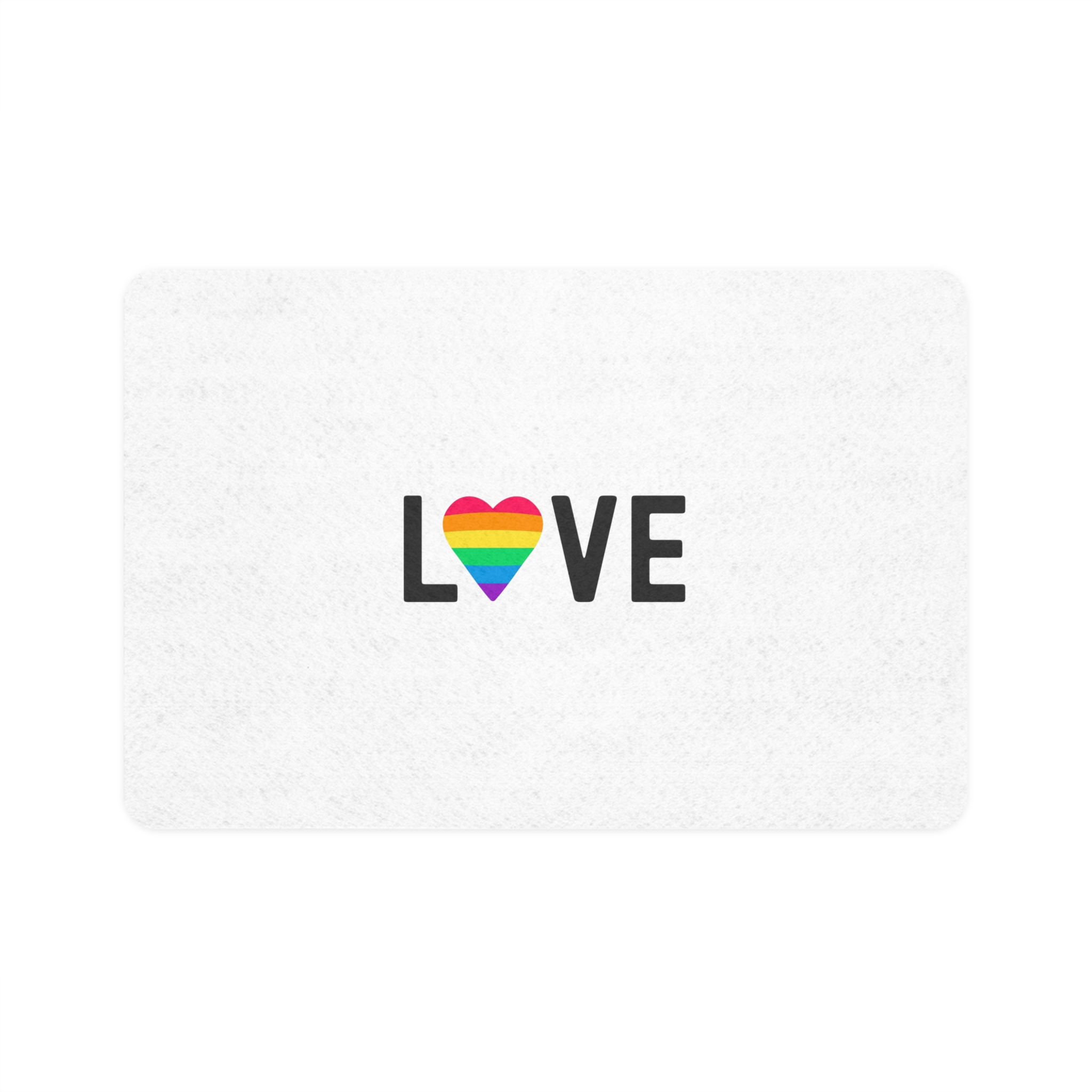Love Lgbt Rainbow Heart Diversity Love Flag Flat Vector Illustration Pet Food Mat 12x18