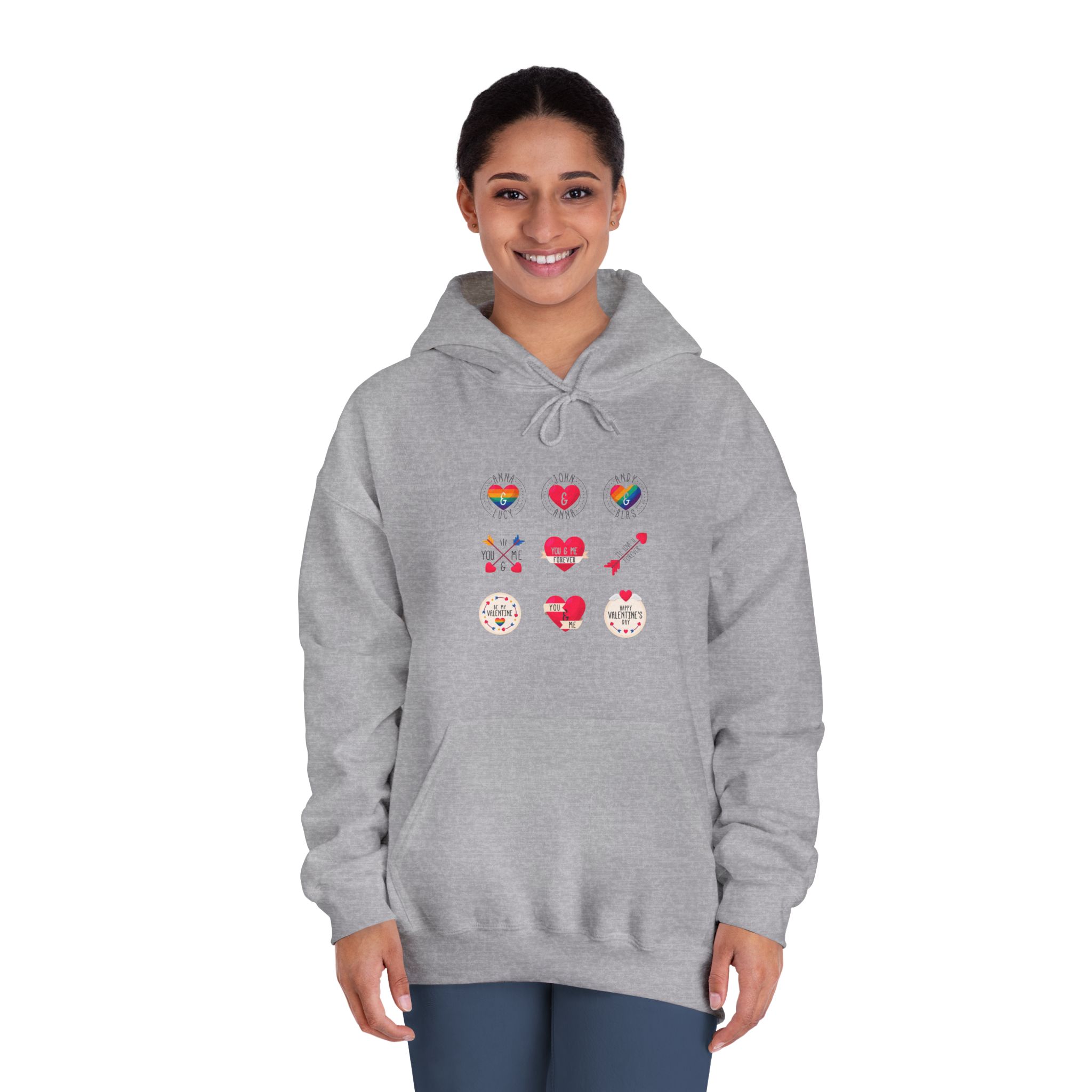 Lgbt Valentine S Day Label Collection Unisex Dryblend Hooded Sweatshirt - Image 16