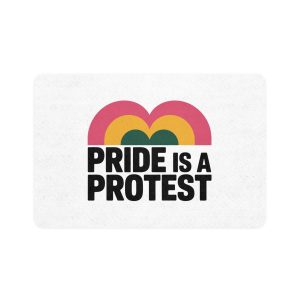 Price Isa Protest T Shirt Design Isolated White Background Pet Food Mat 12x18