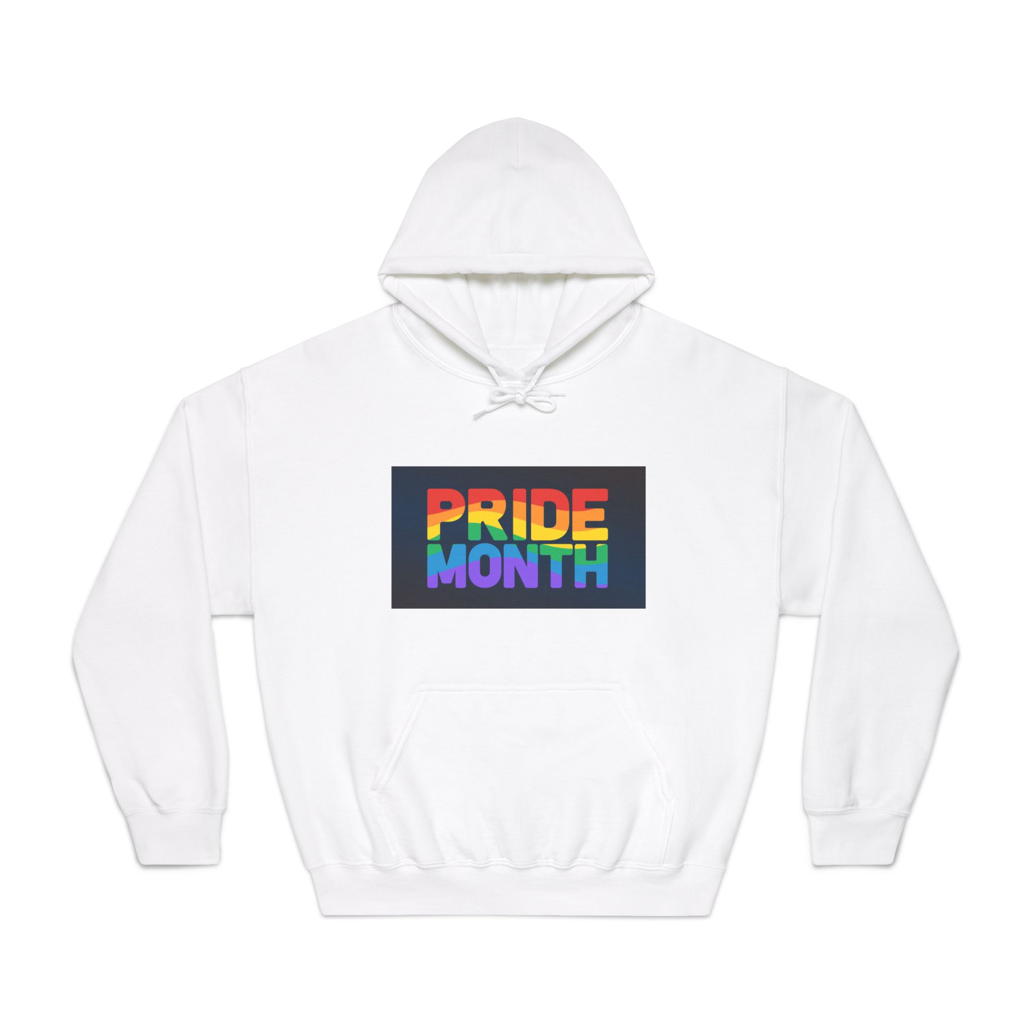 Lgbt Pride Rainbow Flag Lettering Banner Poster Social Media Pride Calligraphy With Unisex Dryblend Hooded Sweatshirt