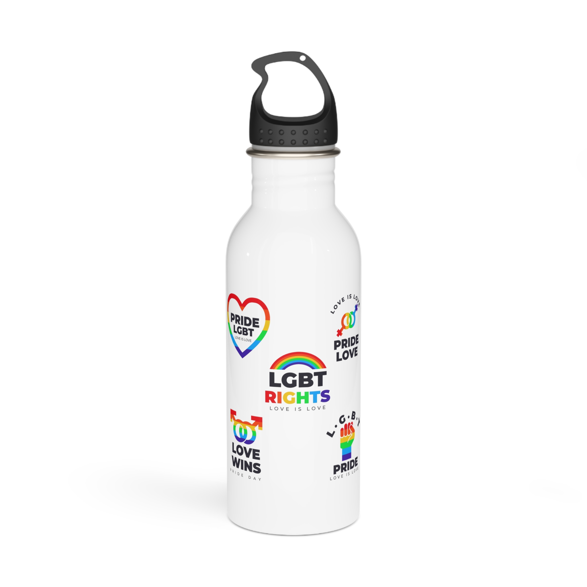Pride Day Badges Collection Stainless Steel Water Bottle