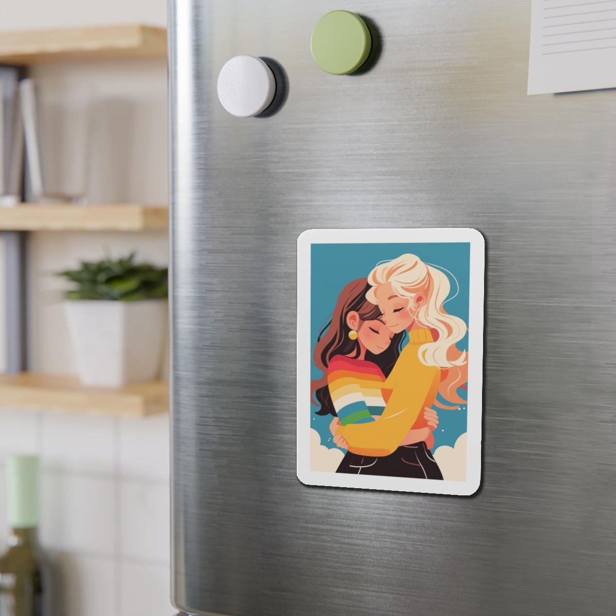 Lesbian Pride Design FE58AA Die Cut Magnets - Image 12