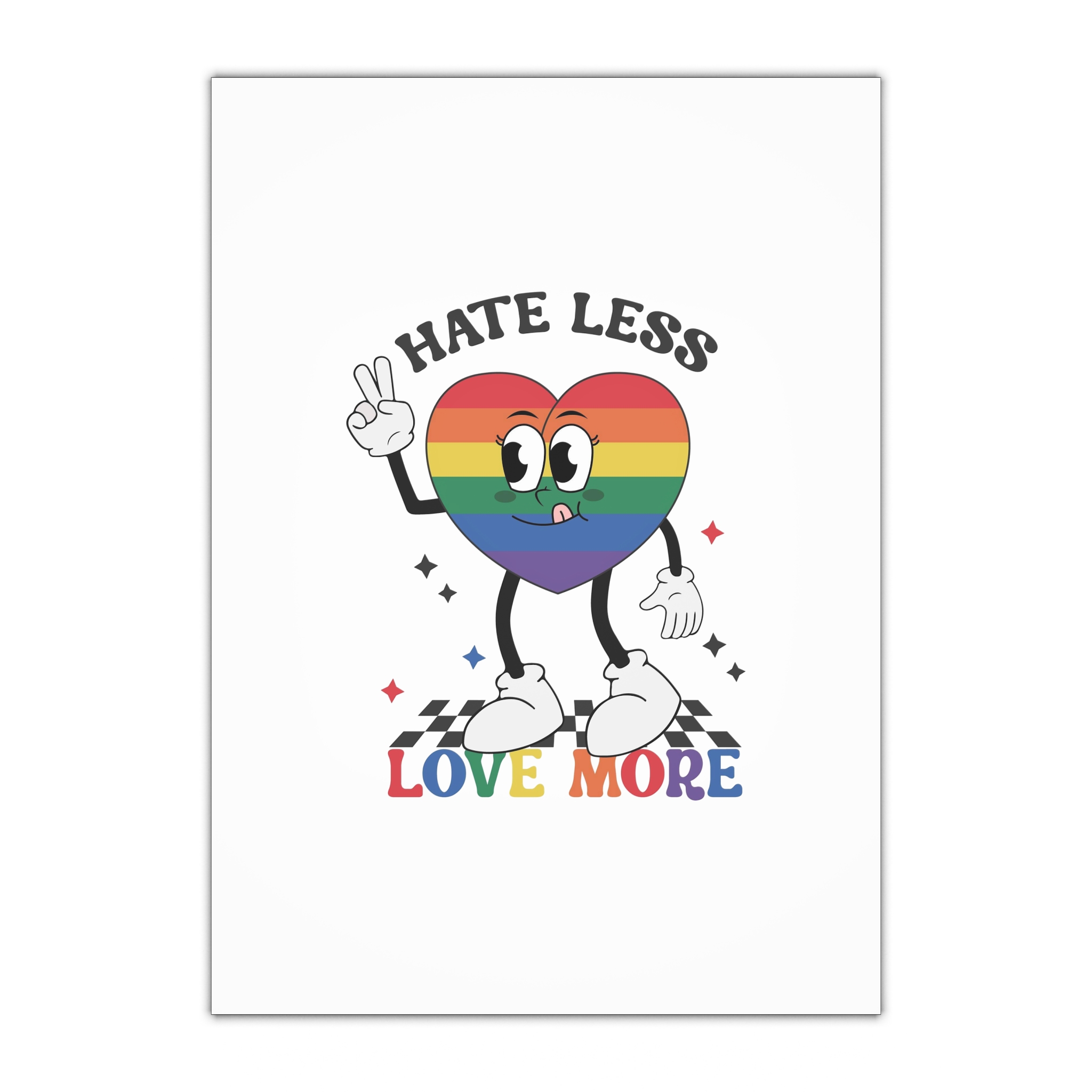 Heart With Words Hate Less Love More It Gift Wrapping Paper Sheets 1pc