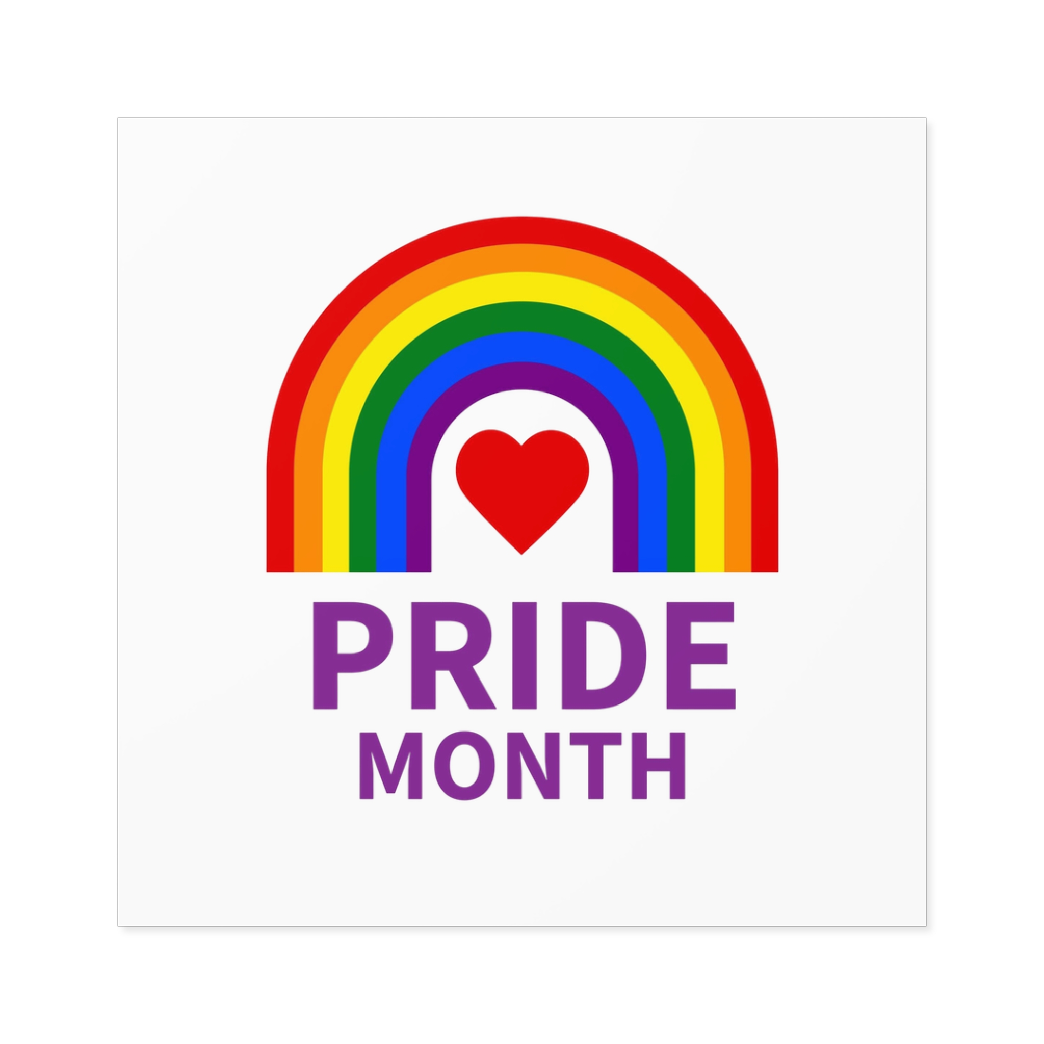 Pride Month Logo Template Design Laminate Stickers Square - Image 69