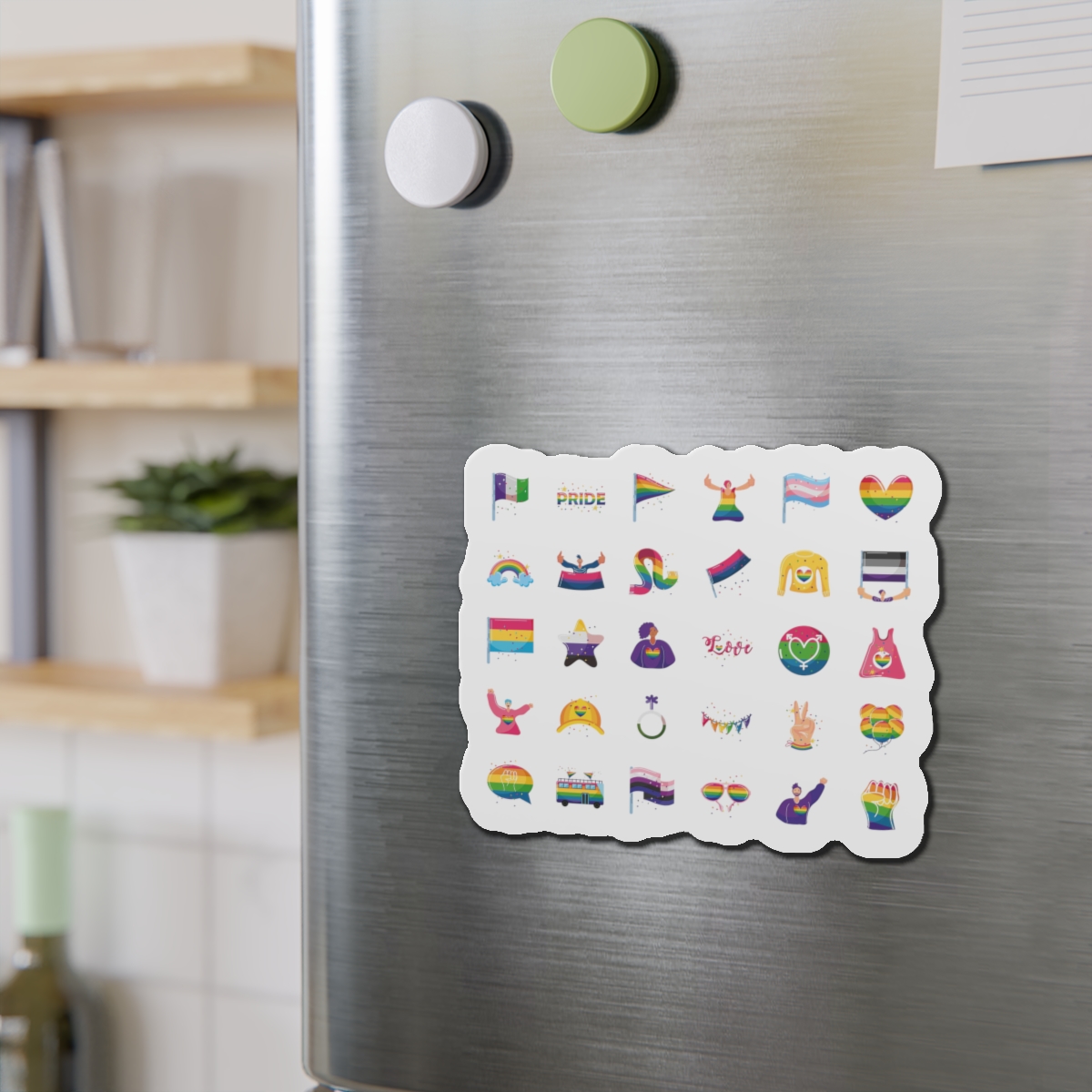 Set Icons With Lgbtq Community Symbols Die Cut Magnets - Image 15