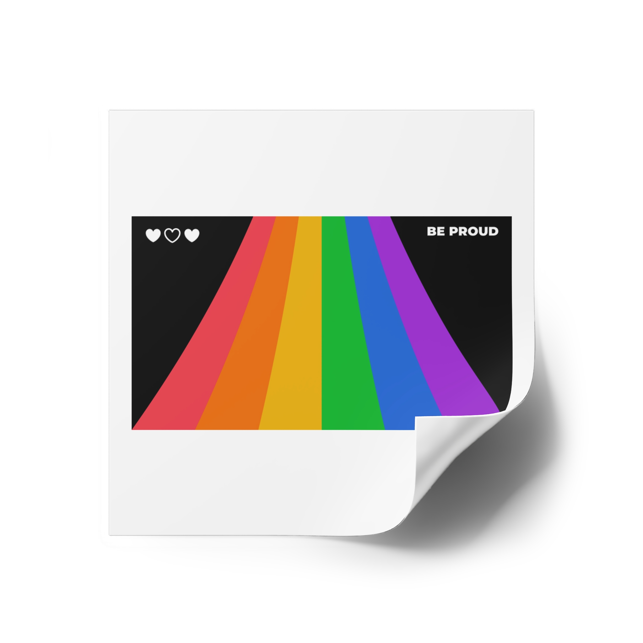 Modern Colorful Pride Zoom Background Laminate Stickers Square - Image 26