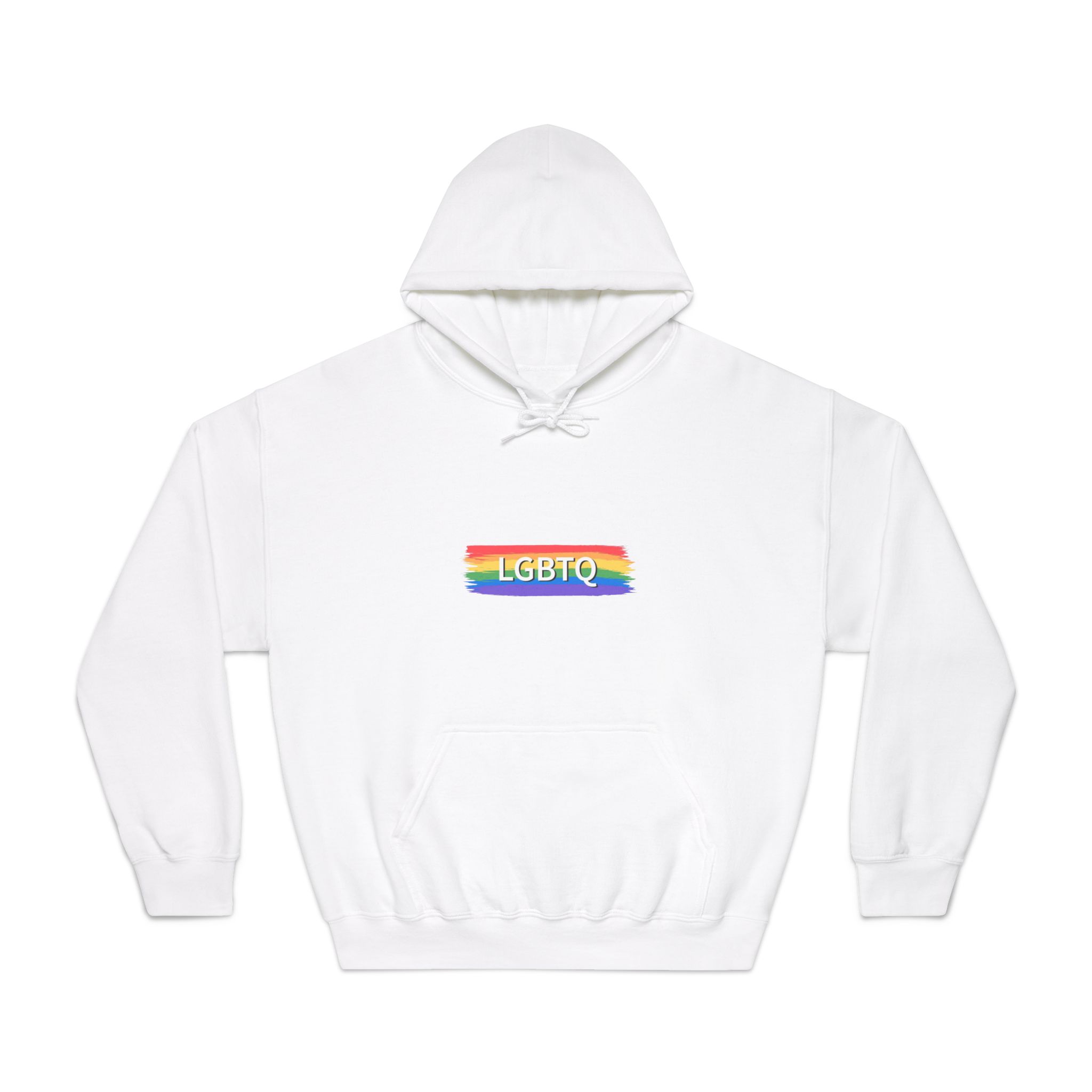 Lgbtq Rainbow Flag Pride Month June Colorful Brush Stroke Lgbtq Flag Vector Illustration Unisex Dryblend Hooded Sweatshirt