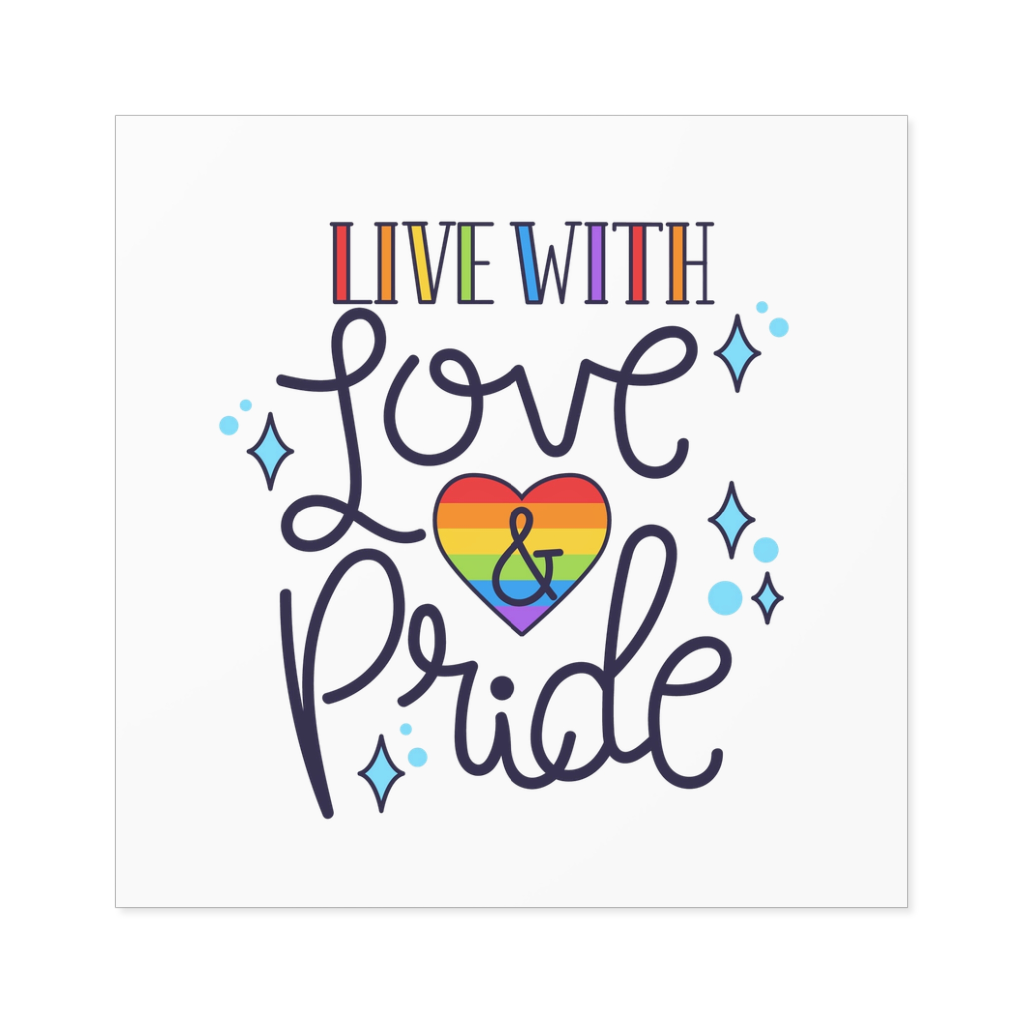 Pride Day Lettering Concept Laminate Stickers Square - Image 17