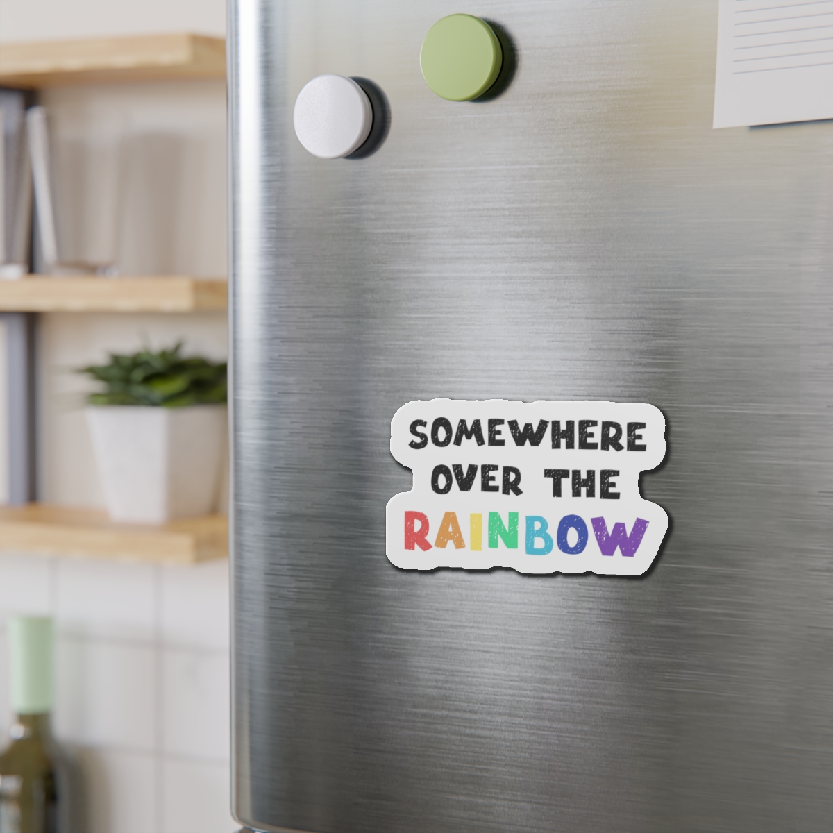Vector Illustration With Hand Drawn Lettering Rainbow Die Cut Magnets - Image 12