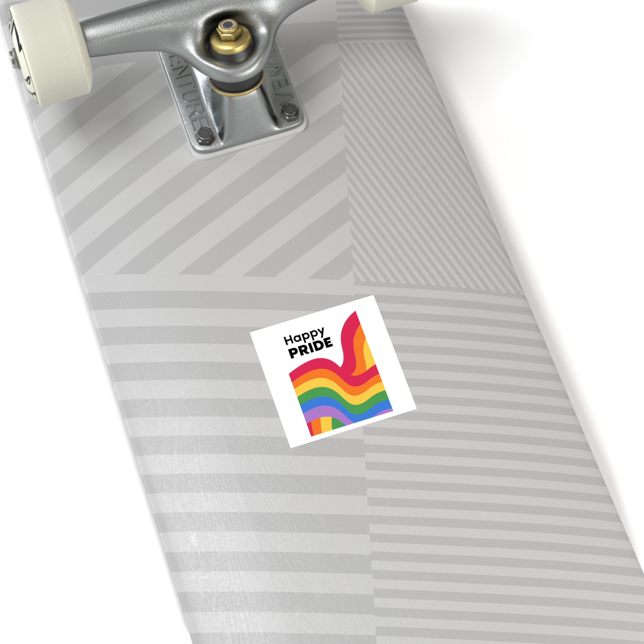 Happy Pride Month Rainbow Background Template Design Laminate Stickers Square - Image 4