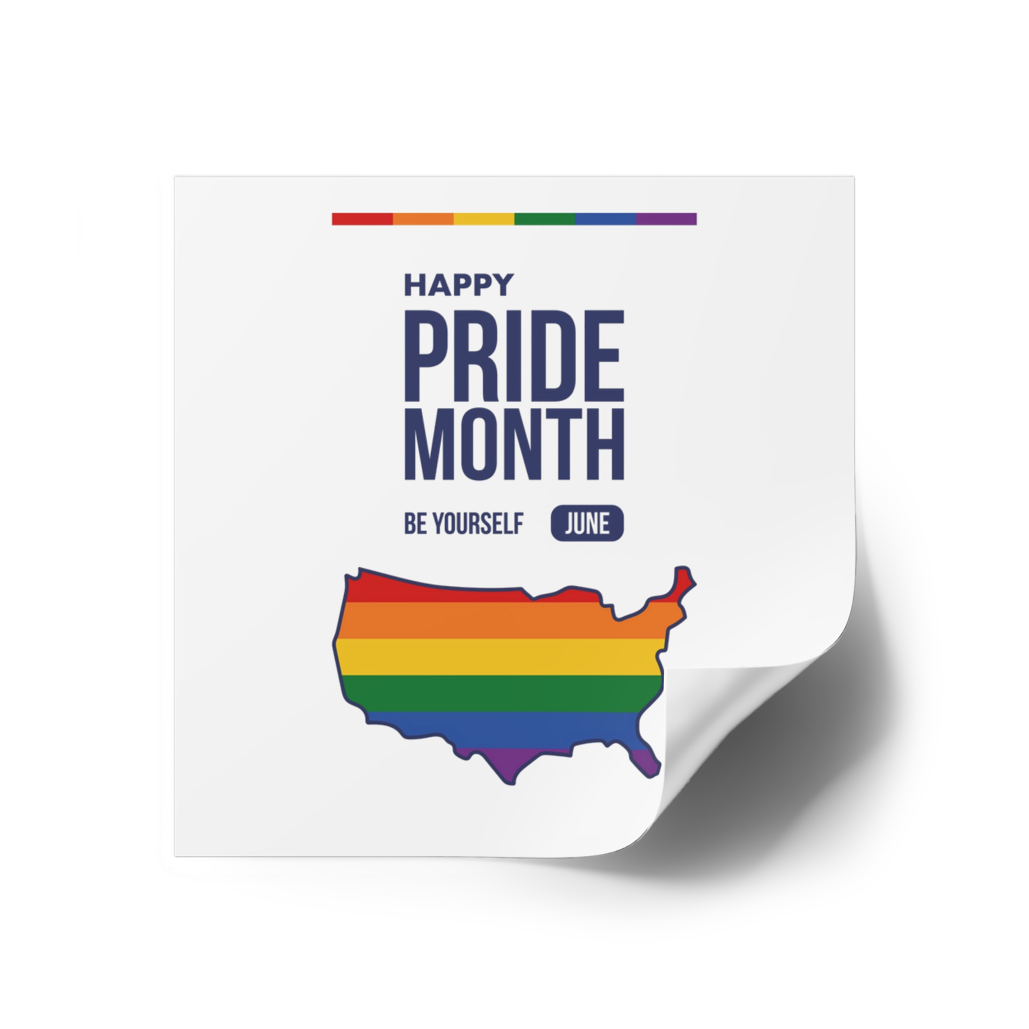 Lgbt Pride Month June 2026 Lesbian Gay Bisexual Transgender Lgbtq Flag Rainbow Love Vector (2) Laminate Stickers Square - Image 26