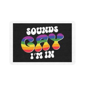 Black Background With Words Sound Written White Letters Pet Food Mat 12x18