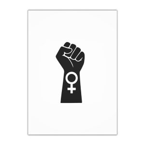 Symbol Feminist Movement Woman Hand With Her Fist Raised Up Girl Power Happy Womens Day Gift Wrapping Paper Sheets 1pc