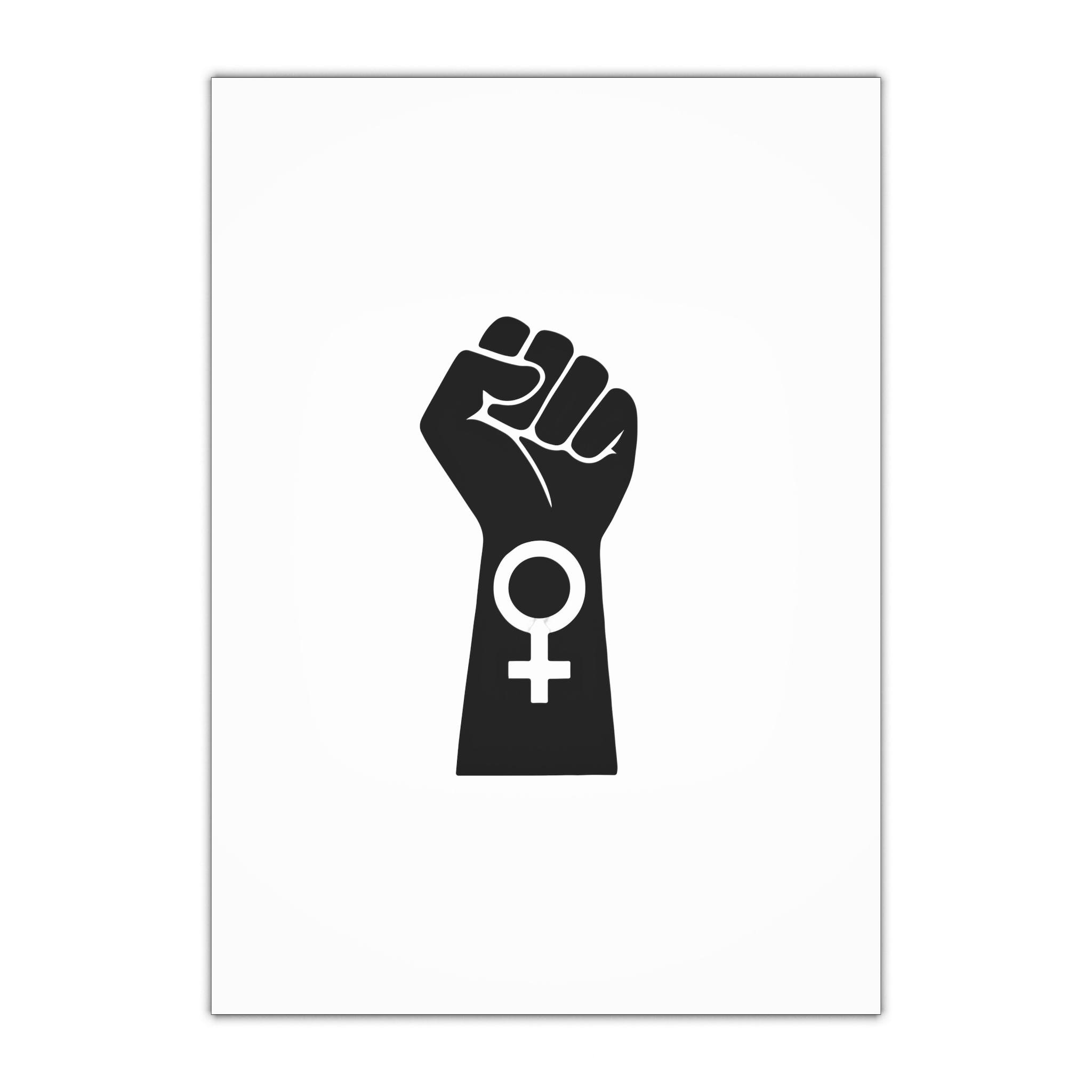 Symbol Feminist Movement Woman Hand With Her Fist Raised Up Girl Power Happy Womens Day Gift Wrapping Paper Sheets 1pc