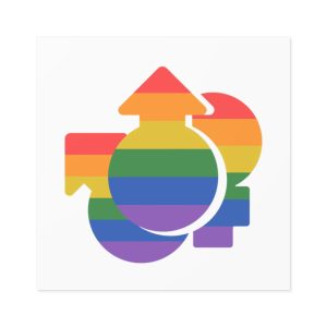 Lgbt Icon Isolated Black Background Lgbt Community Human Rights Concept Vector Flat Illustration Poster Card Banner Laminate Stickers Square