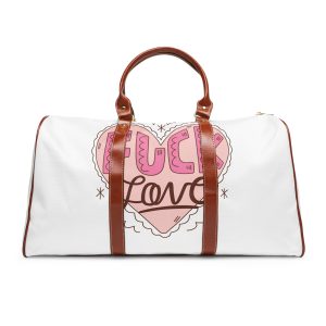 Hand Drawn No Love Illustration Waterproof Travel Bag
