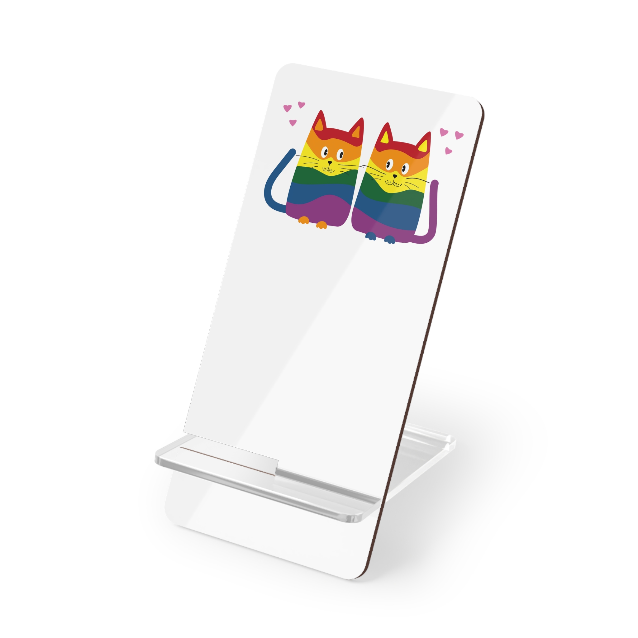 Family Cats With Child Happy Parents Cats Romantic Couple Mobile Display Stand For Smartphones